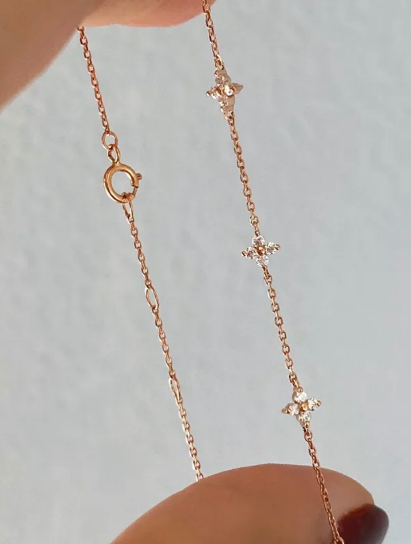 Star minimal rose gold bracelet