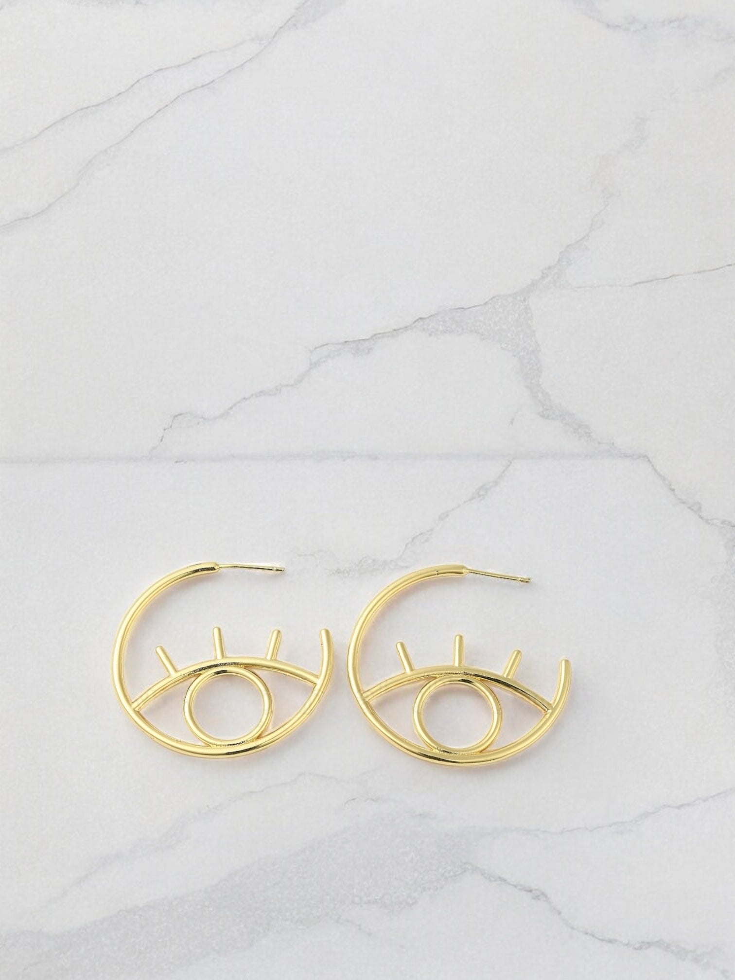 Eye hoop earring