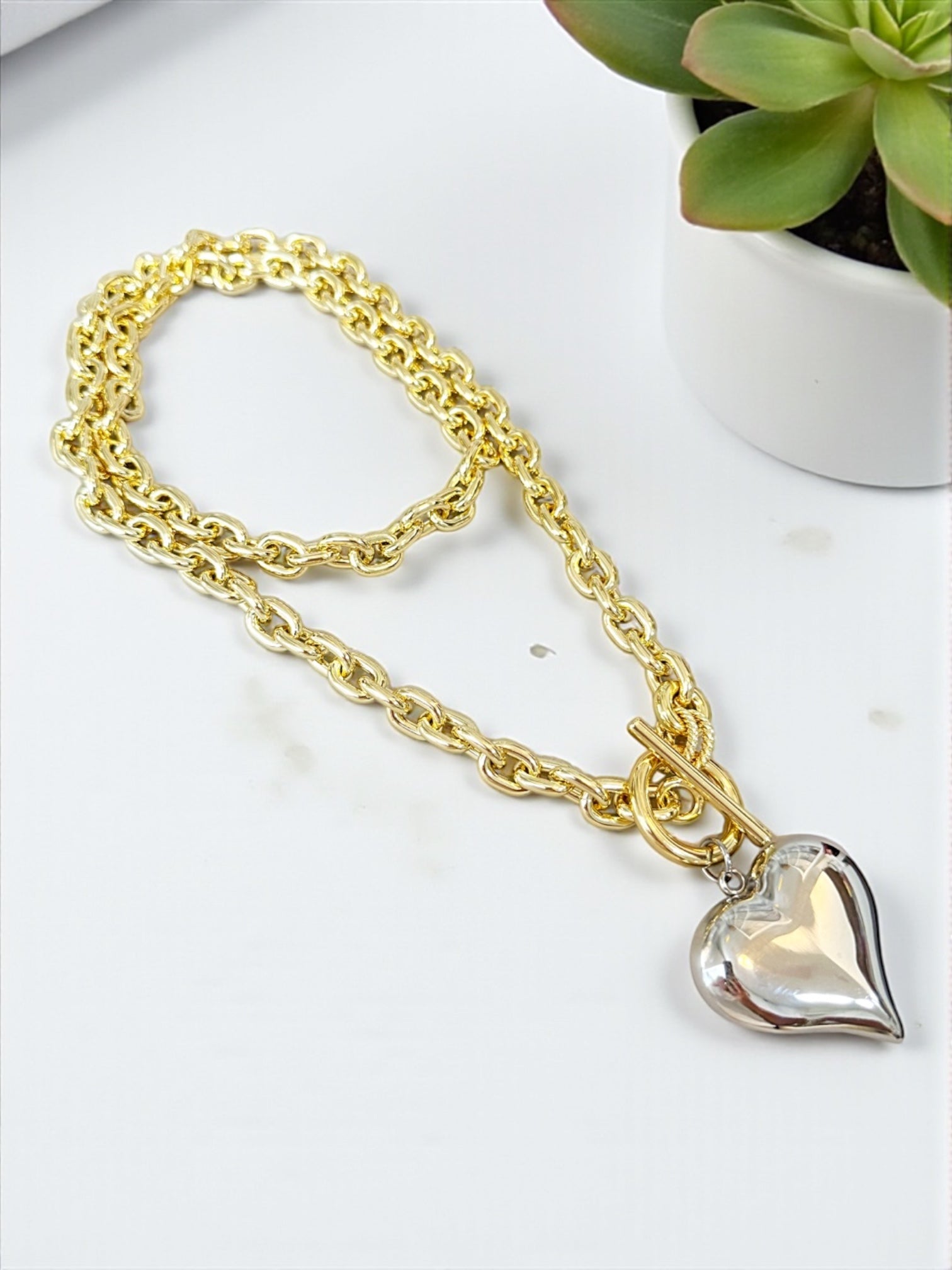 Azalea heart necklace