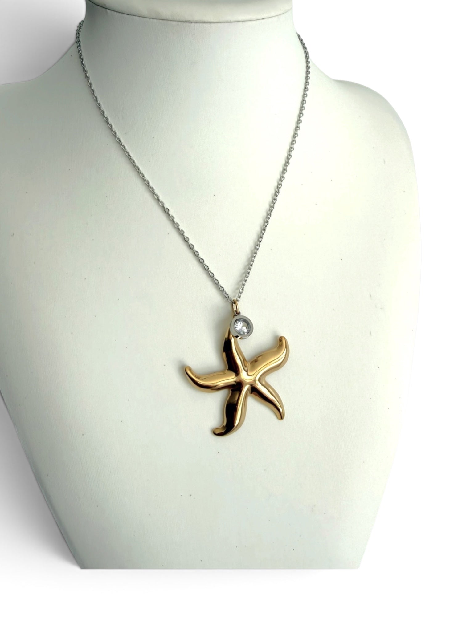 Starfish two tones necklace