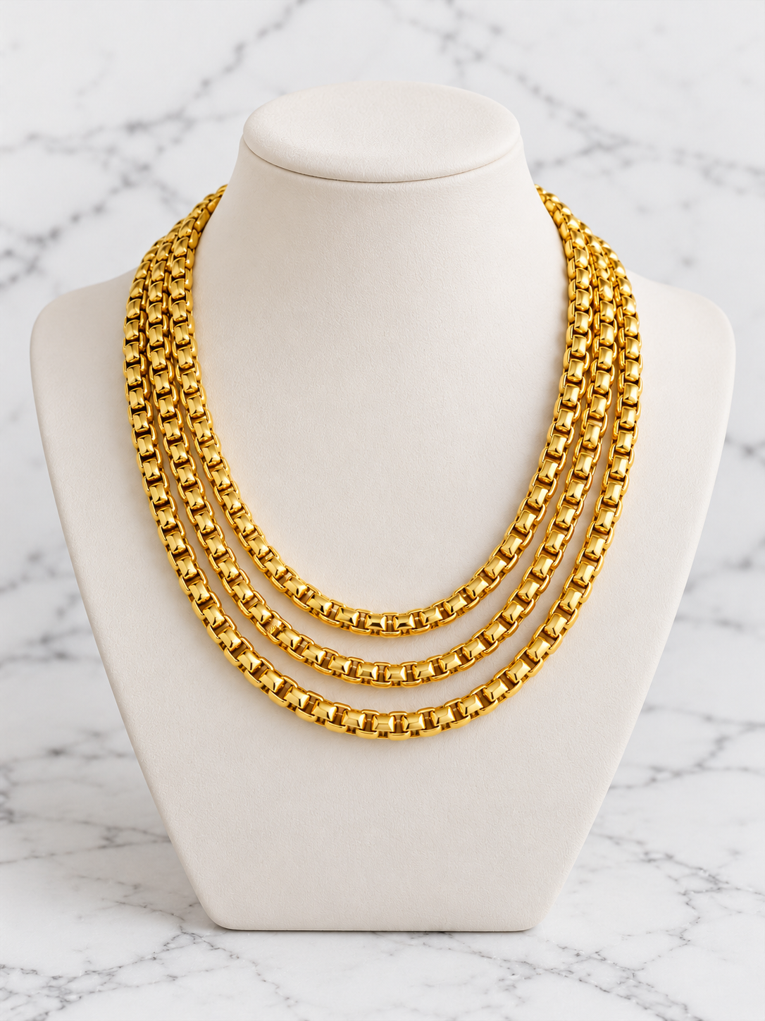 Aliza triple chain necklace