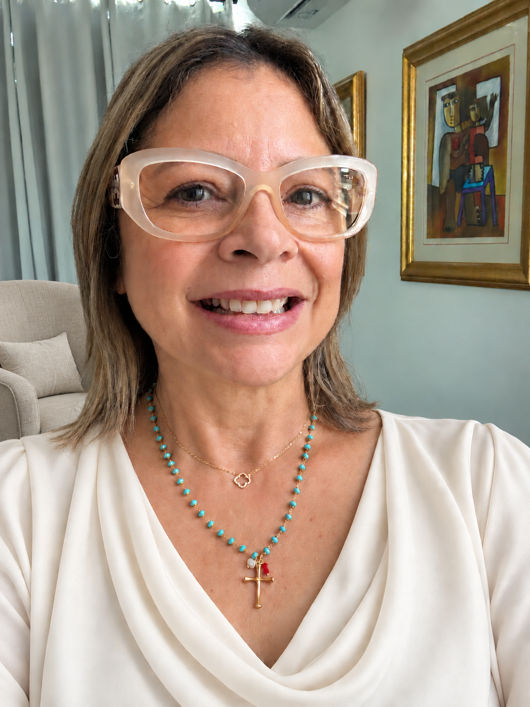 Allegra Turquoise Cross Necklace