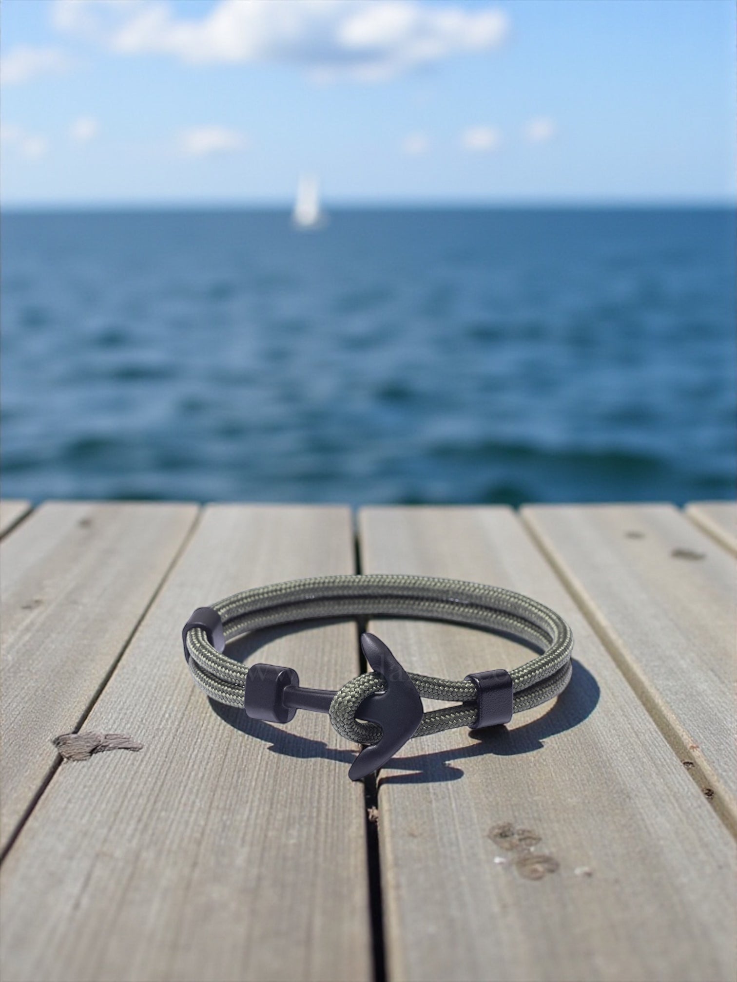 Anchor cord bracelet