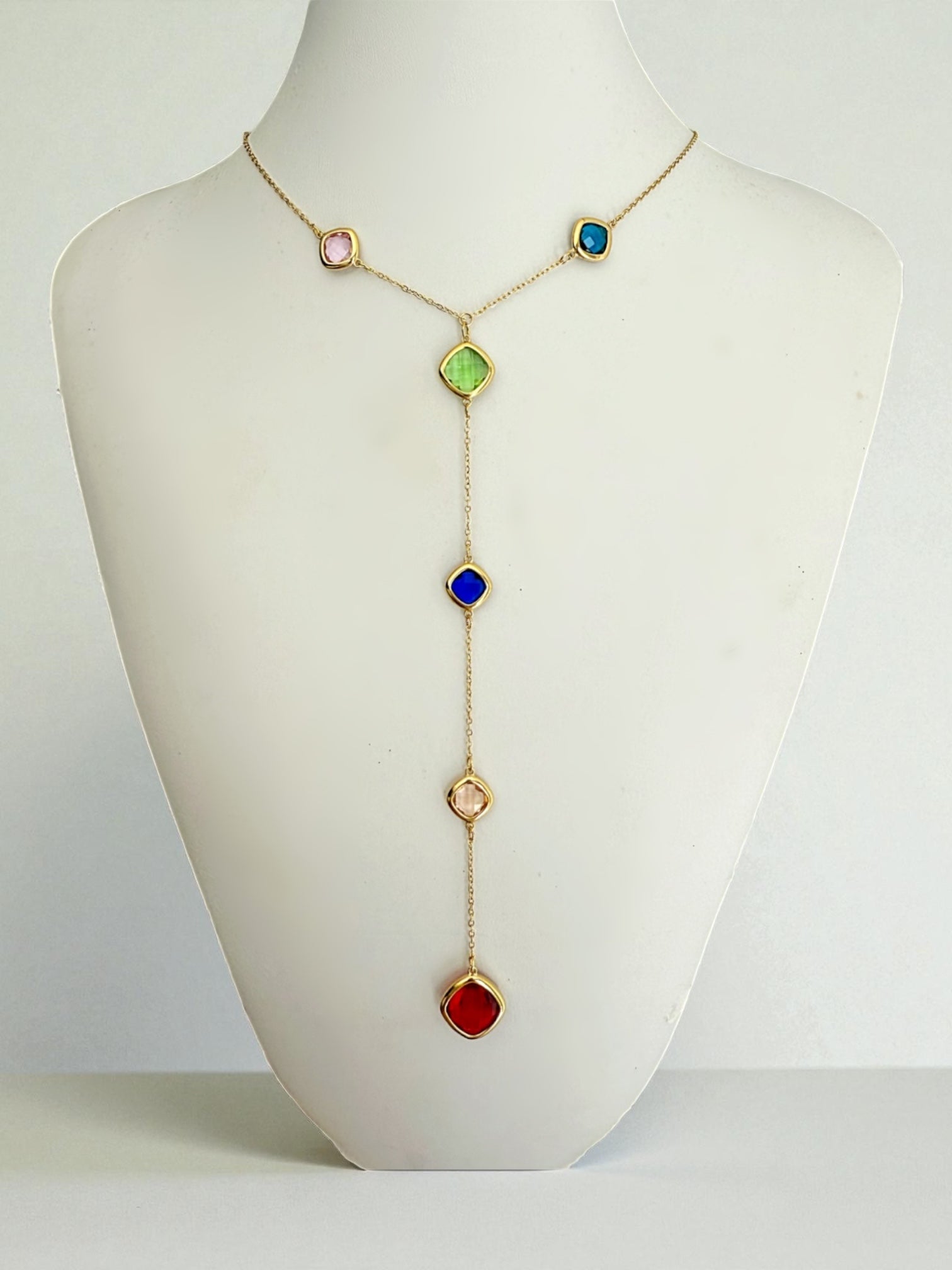 Glimmer lariat chain necklace