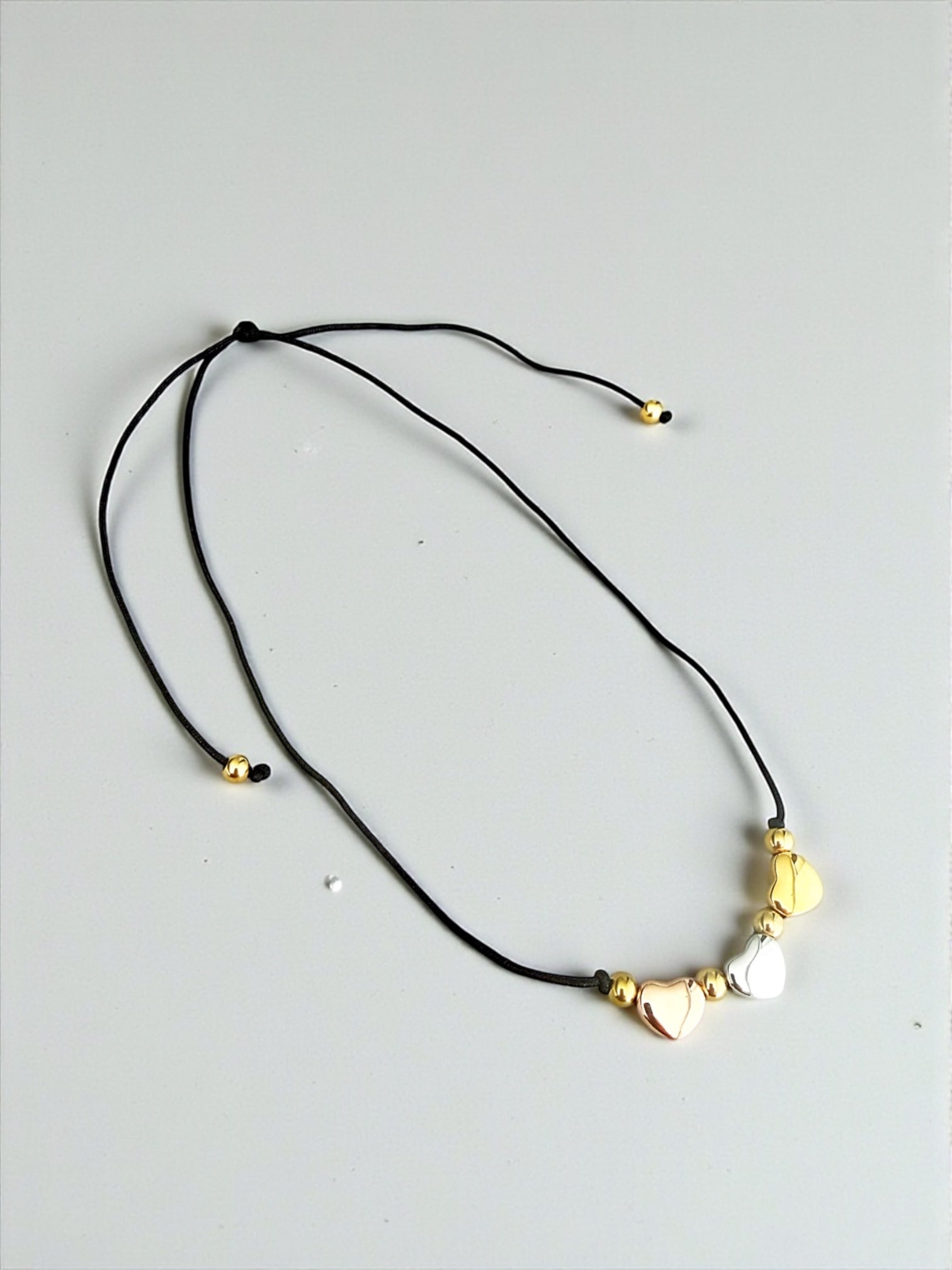 Hearts 3 tones necklace