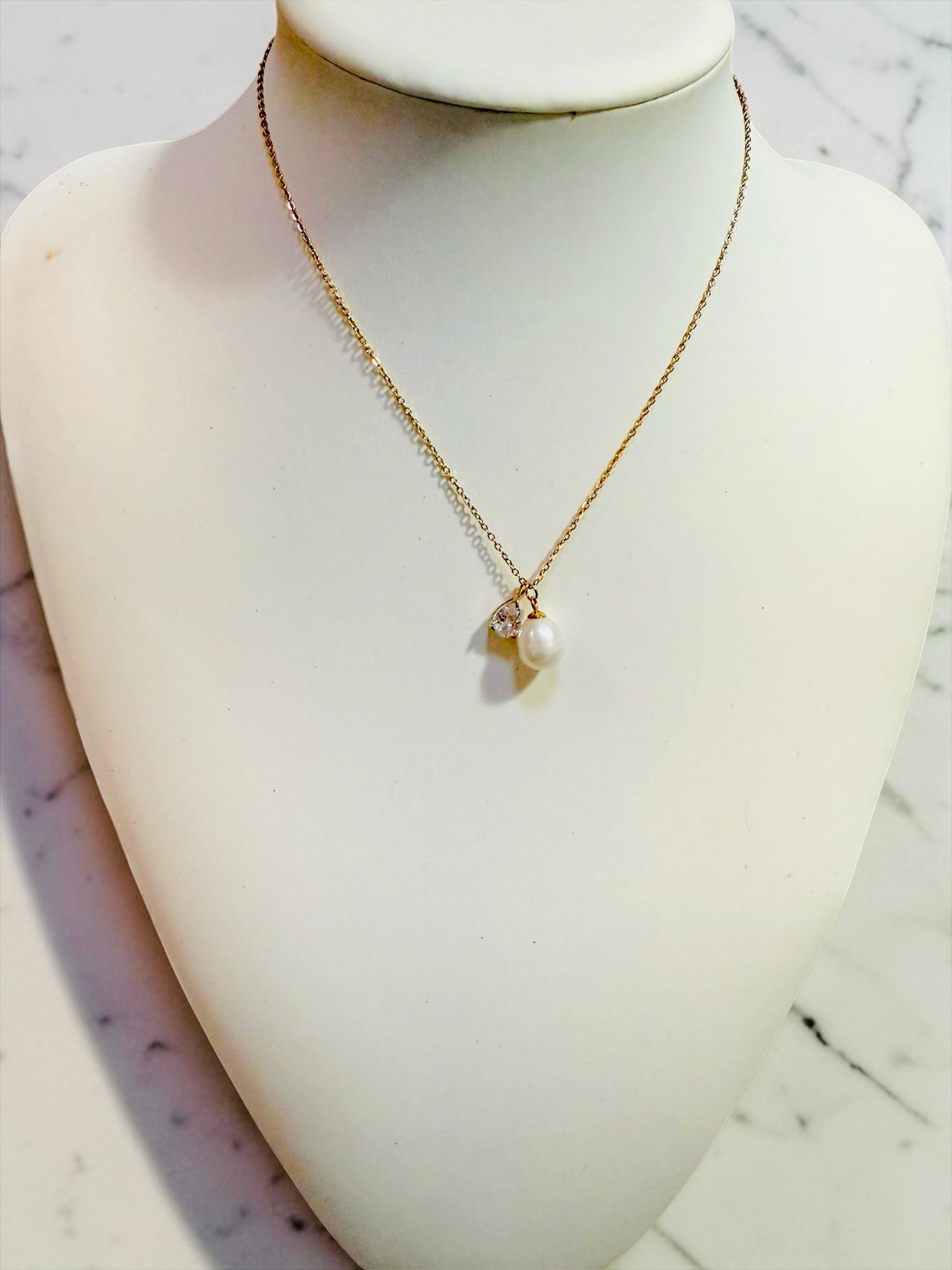 Bally pearl chain necklace