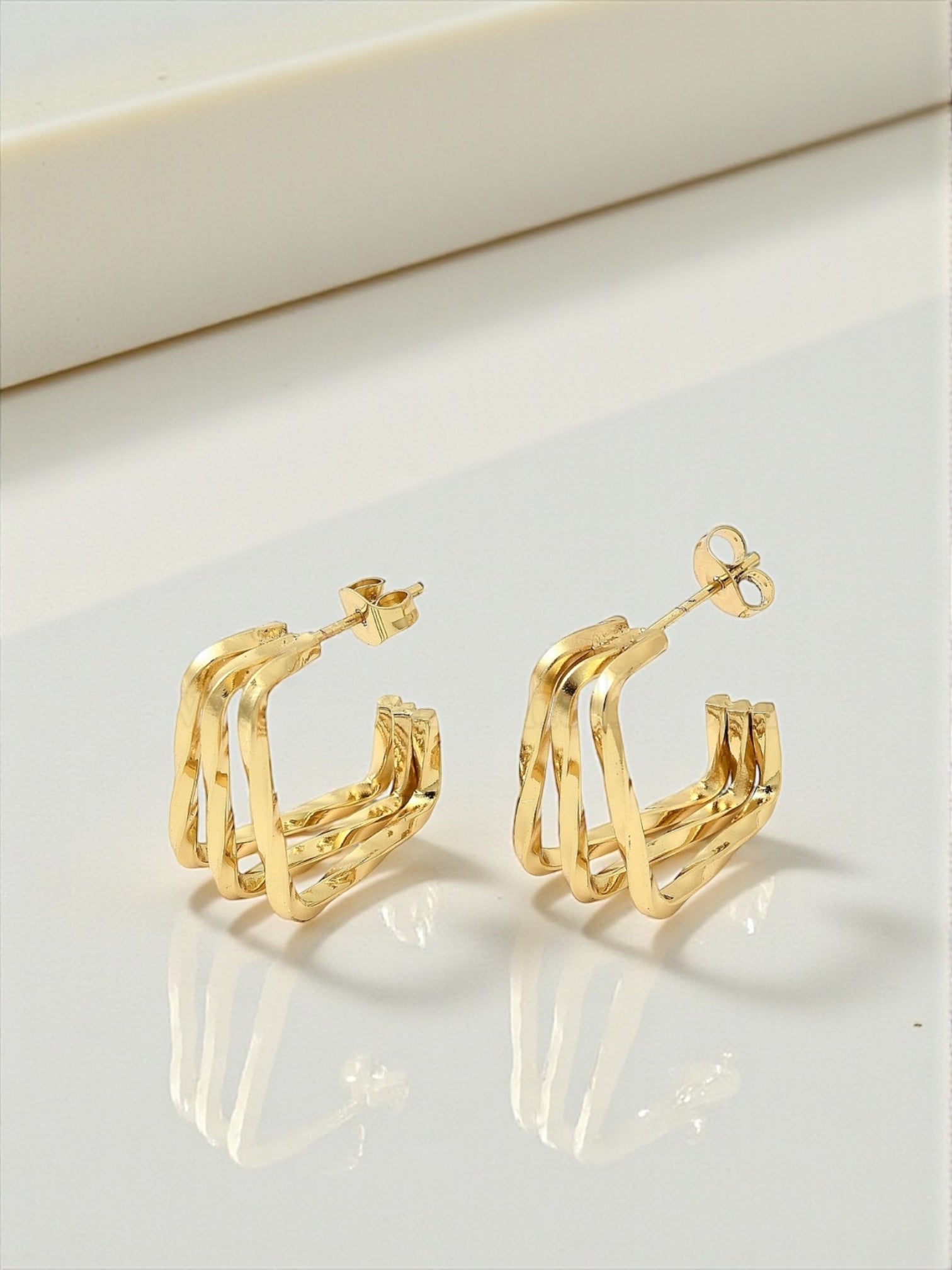 Square hoop earring