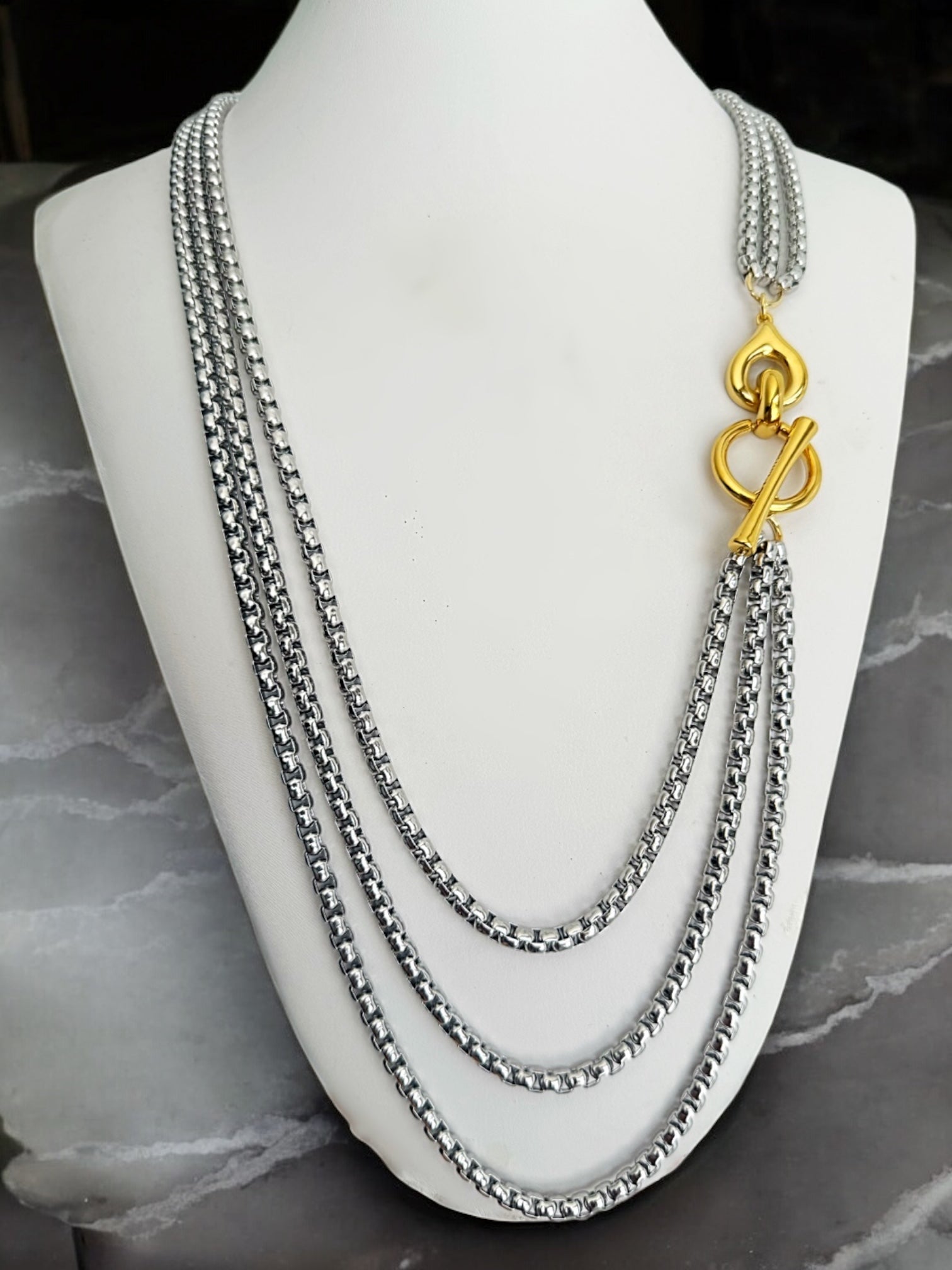 Verona long layers necklace