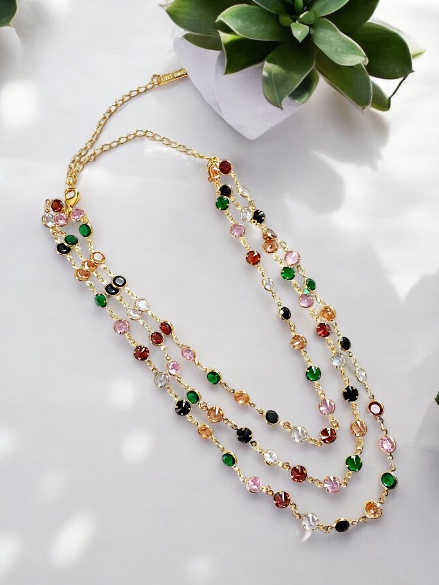 Rainbow layers necklace