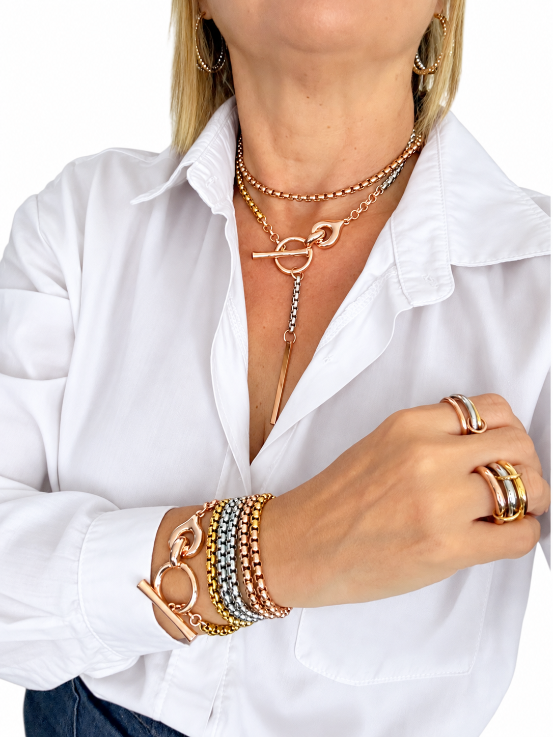 Verona 3 tones wrap around bracelet