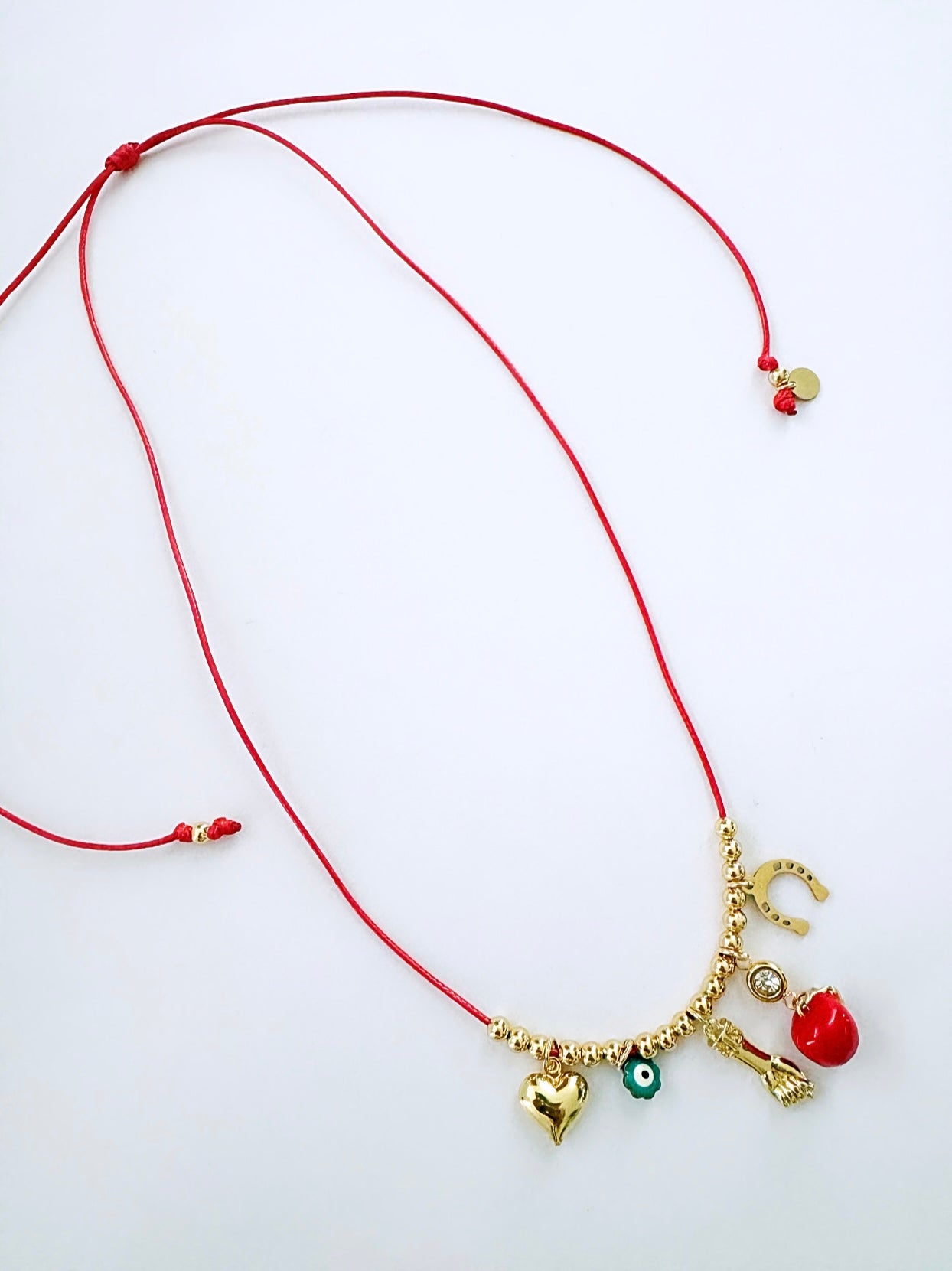Amuleto red adjustable necklace