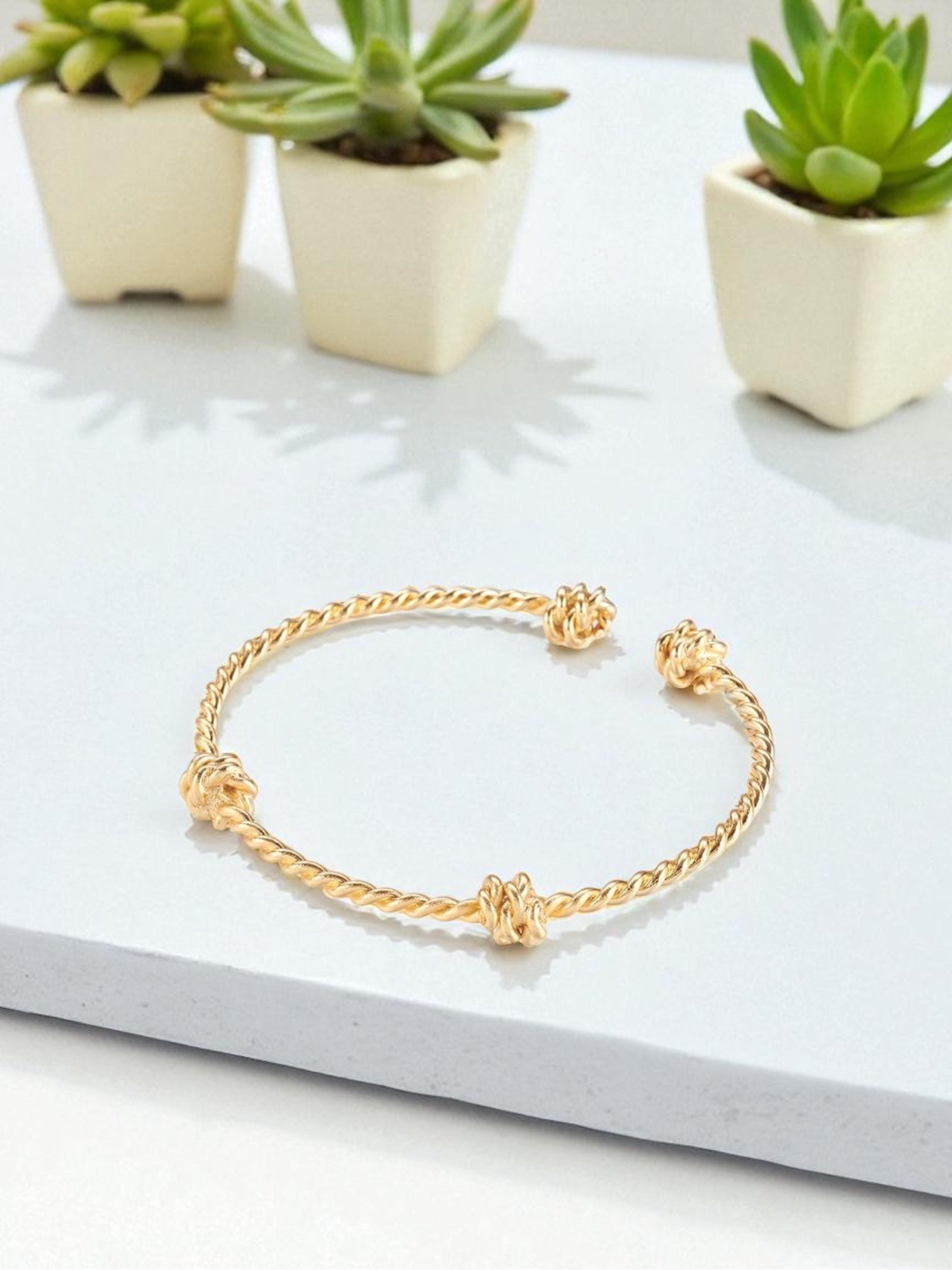 Knot bangle bracelet