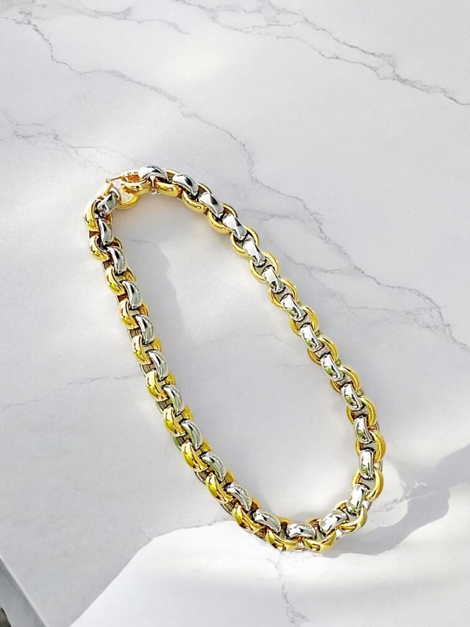 Agade bold two tones necklace