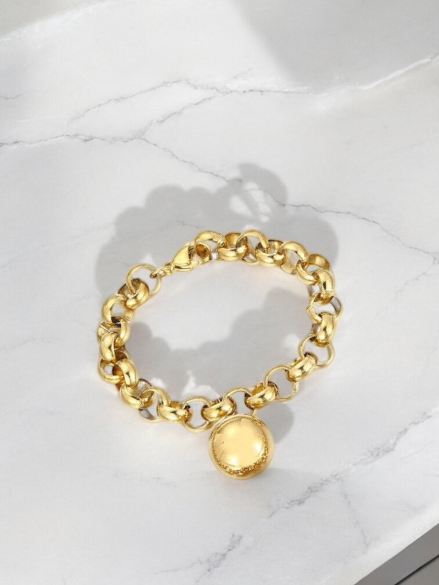 Big ball rolo chain bracelet
