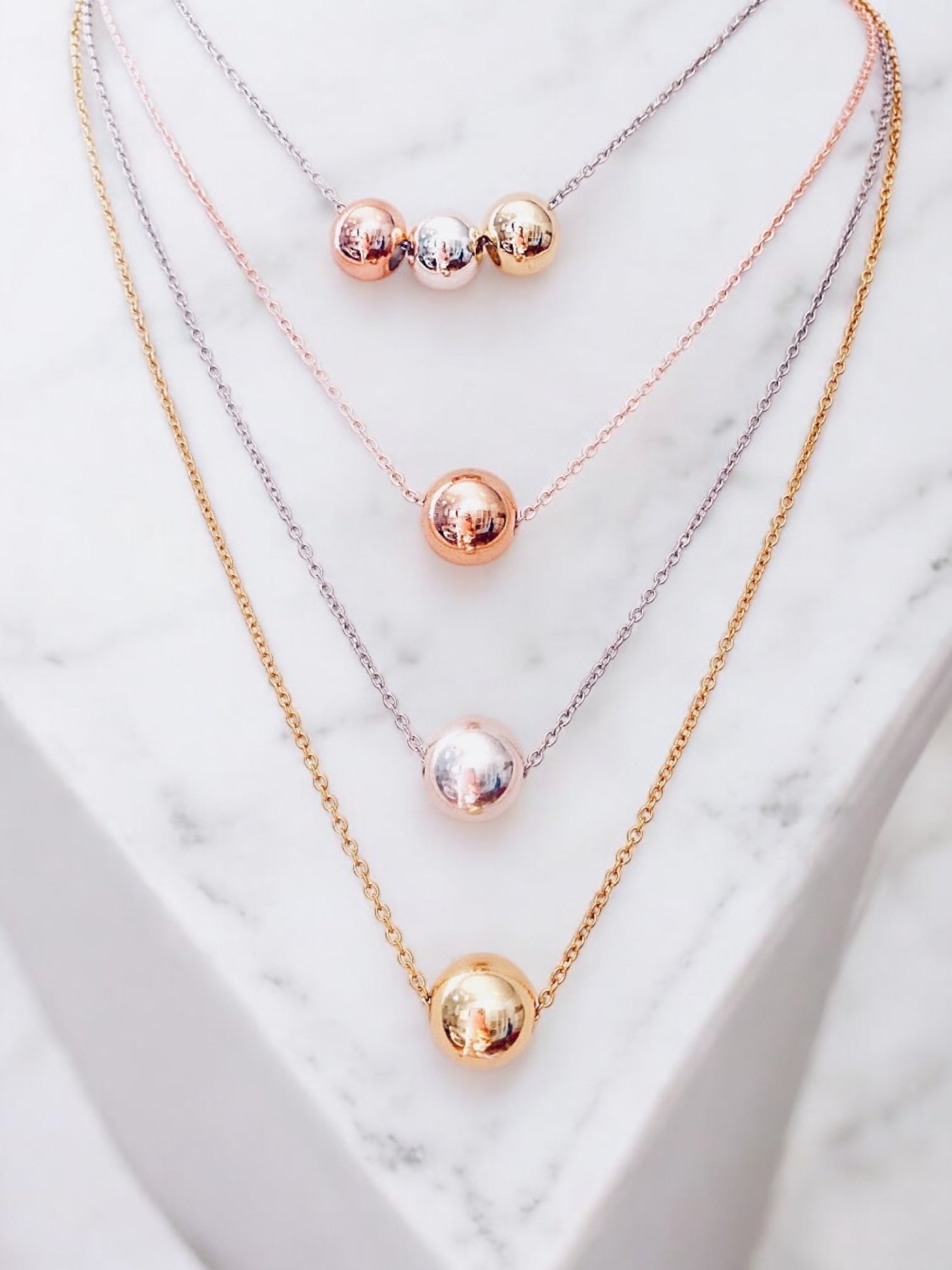 Mini three tones necklace