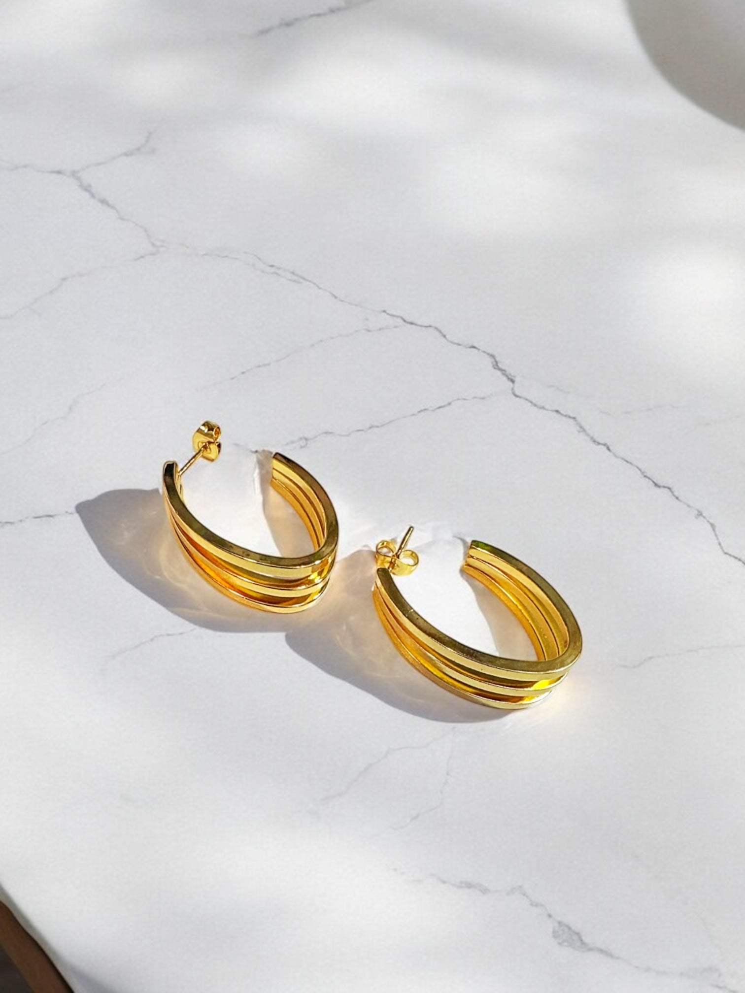 3 layers hoop earring