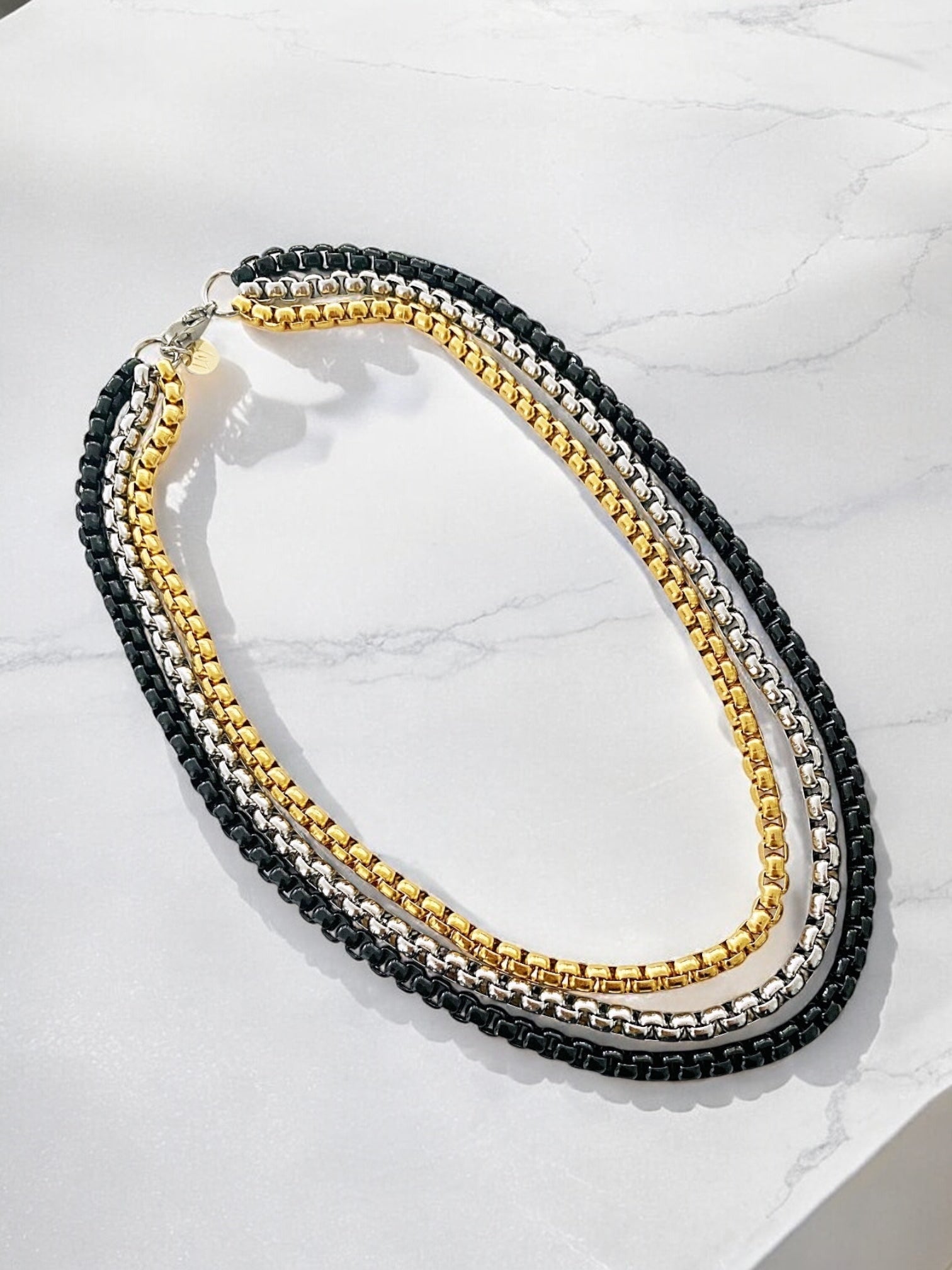 Aliza three tones necklace