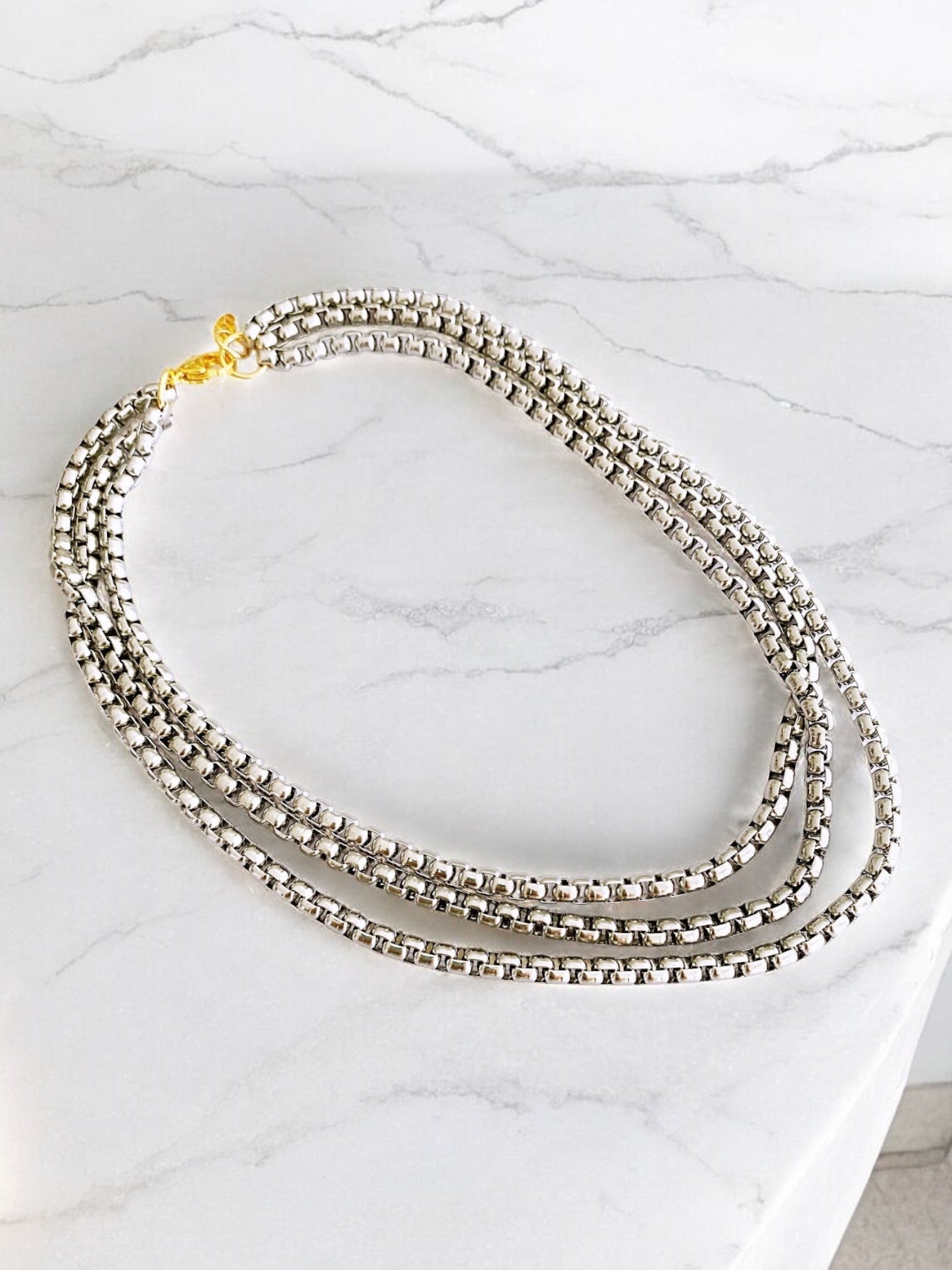 Aliza trio chain necklace