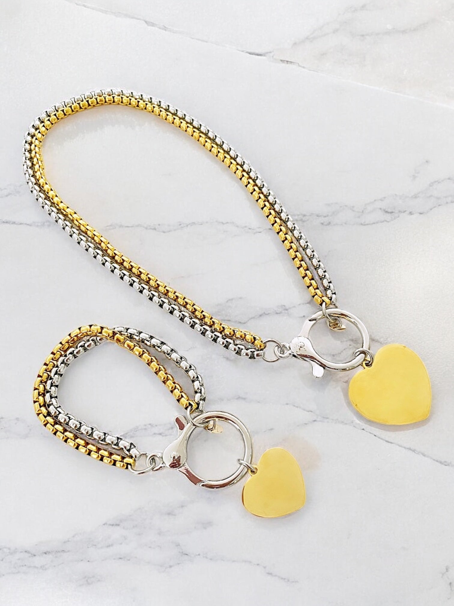 Aliza two tones necklace