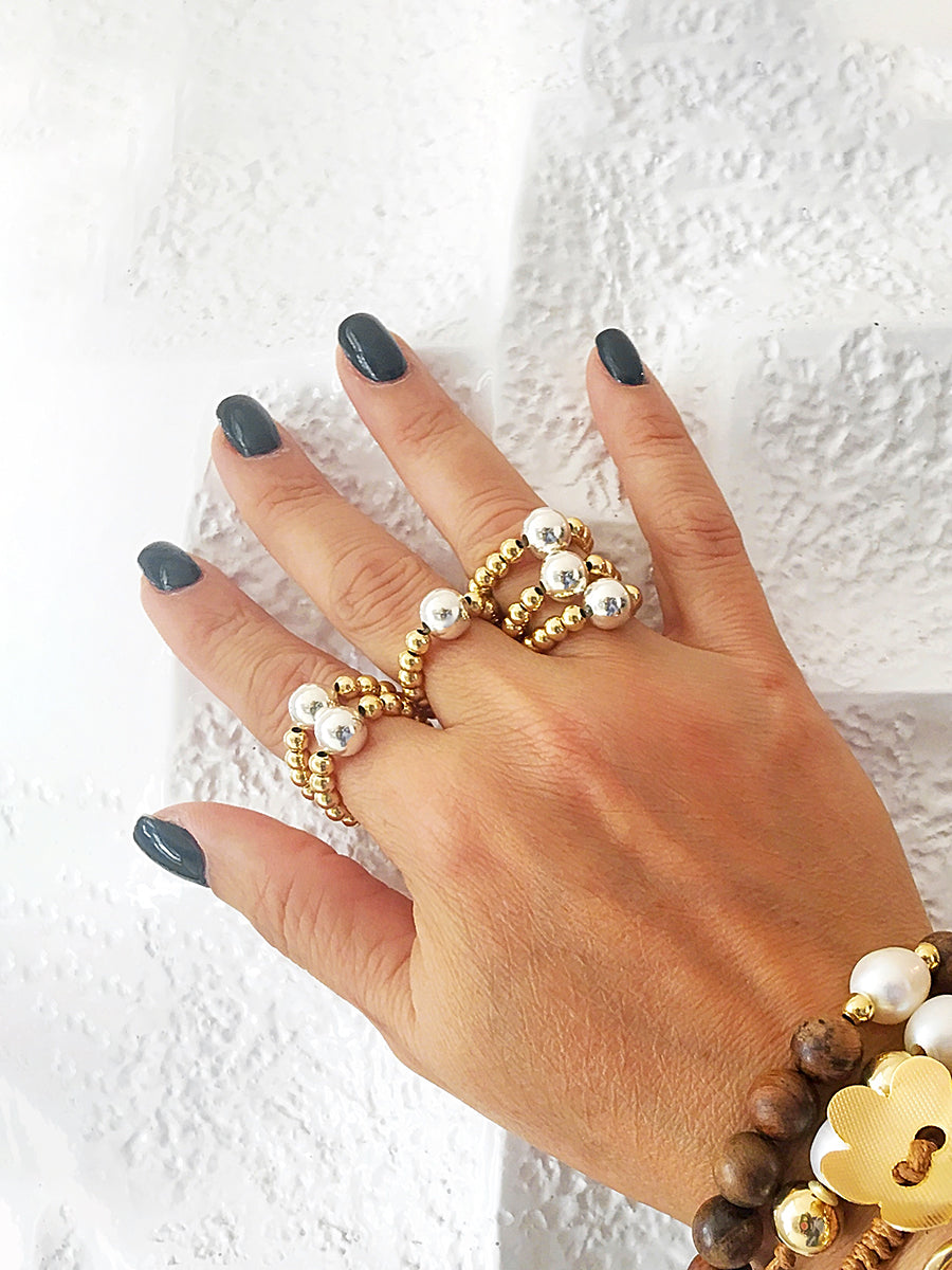 Two tones elastic rings each