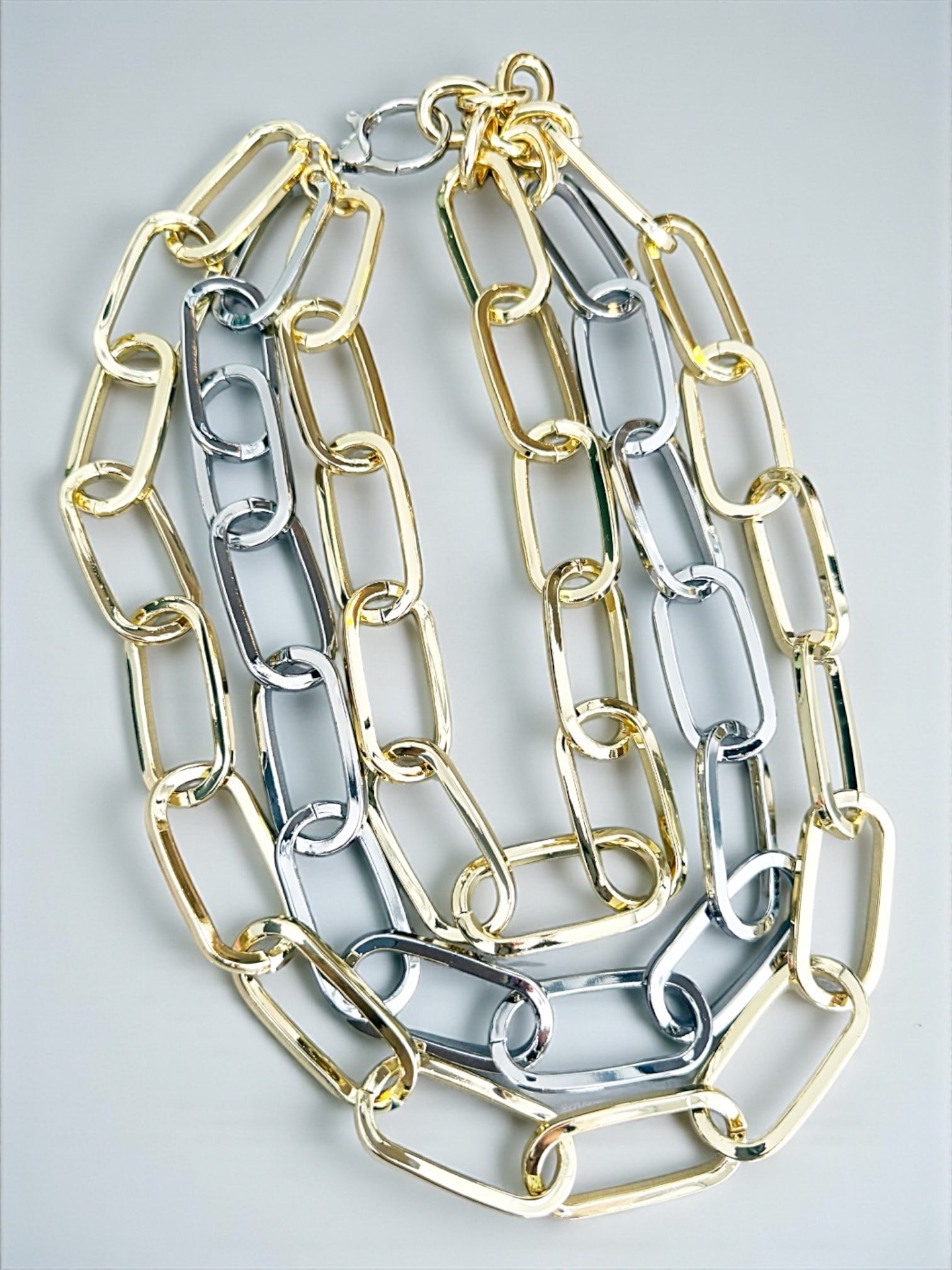 Gloria 2 tones chain necklace