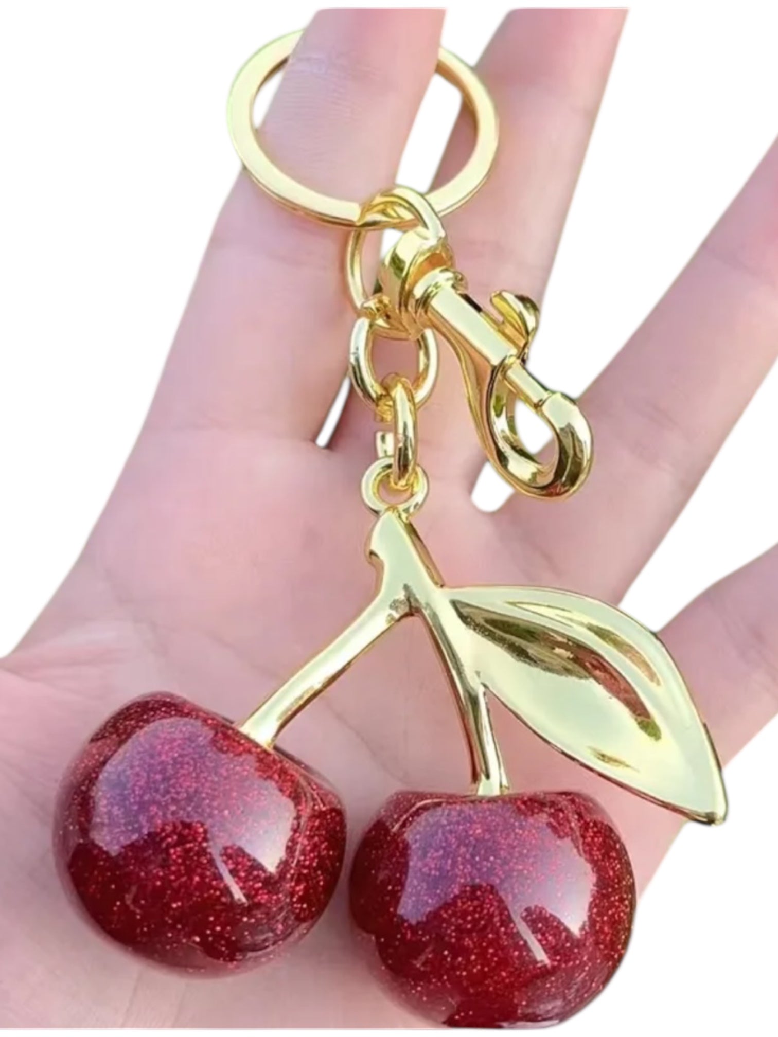 Cherries charm handbag