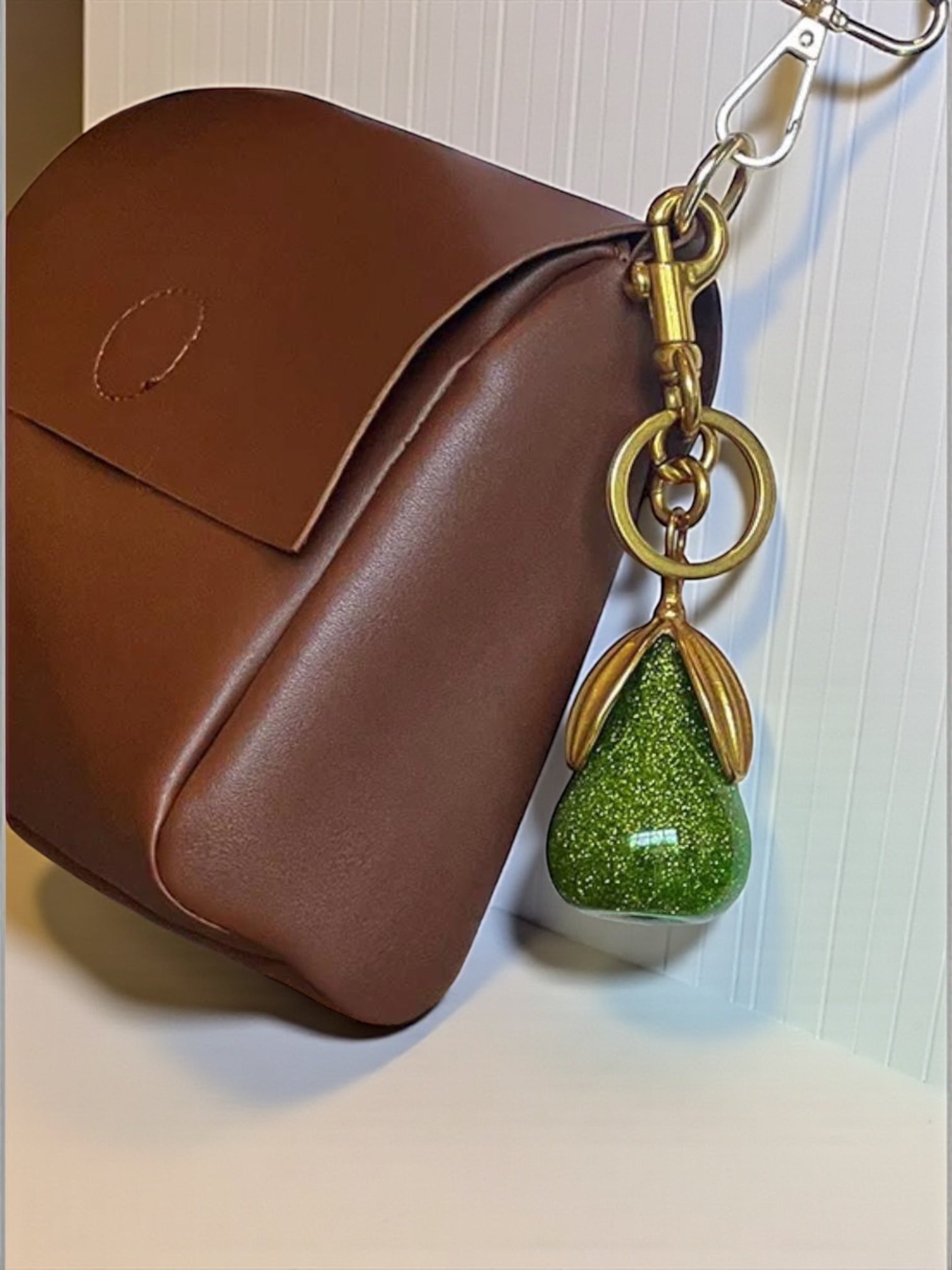 Purpple cherrie charm handbag