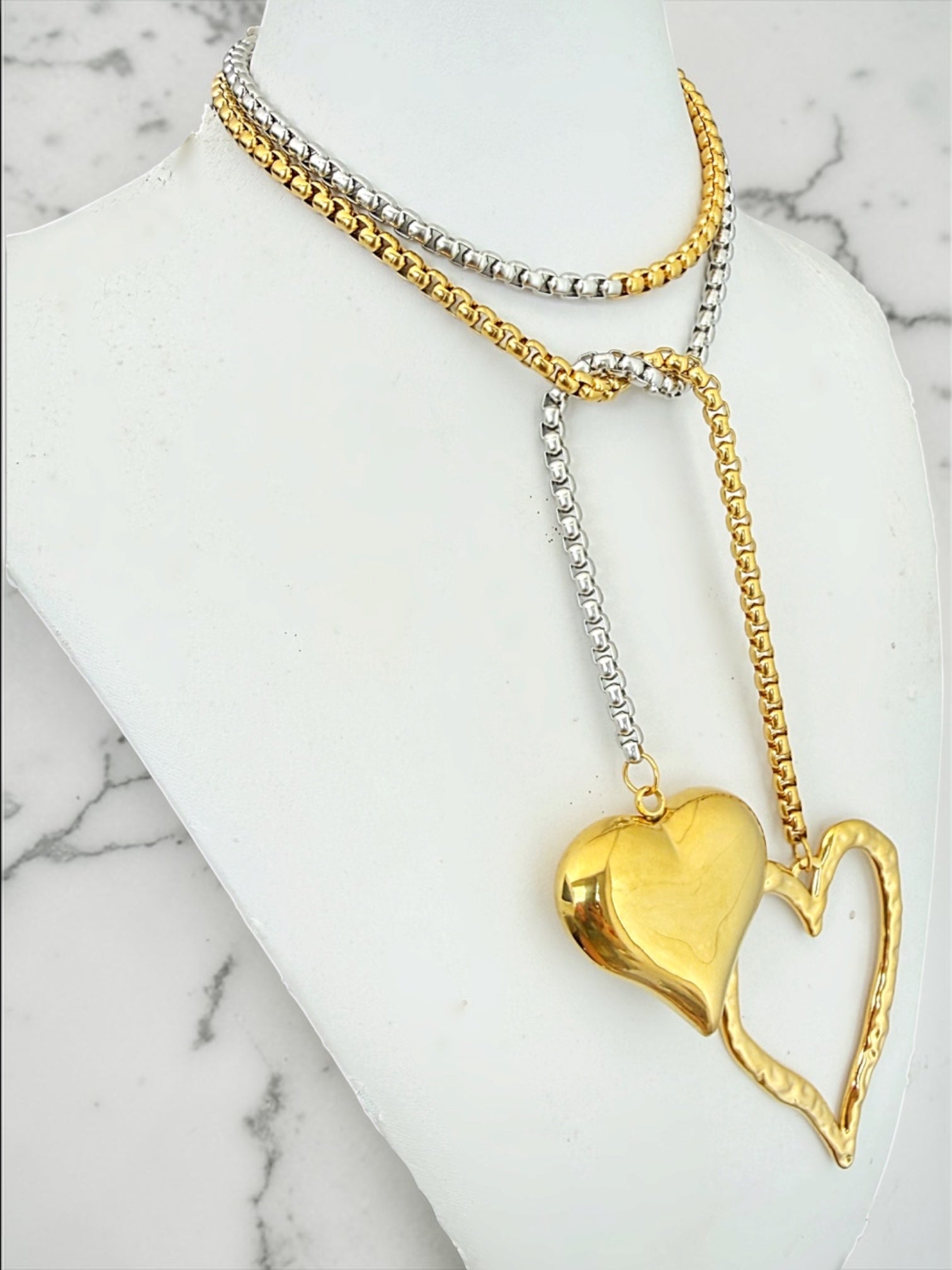 PRE SALE! Yia lariat heart necklace