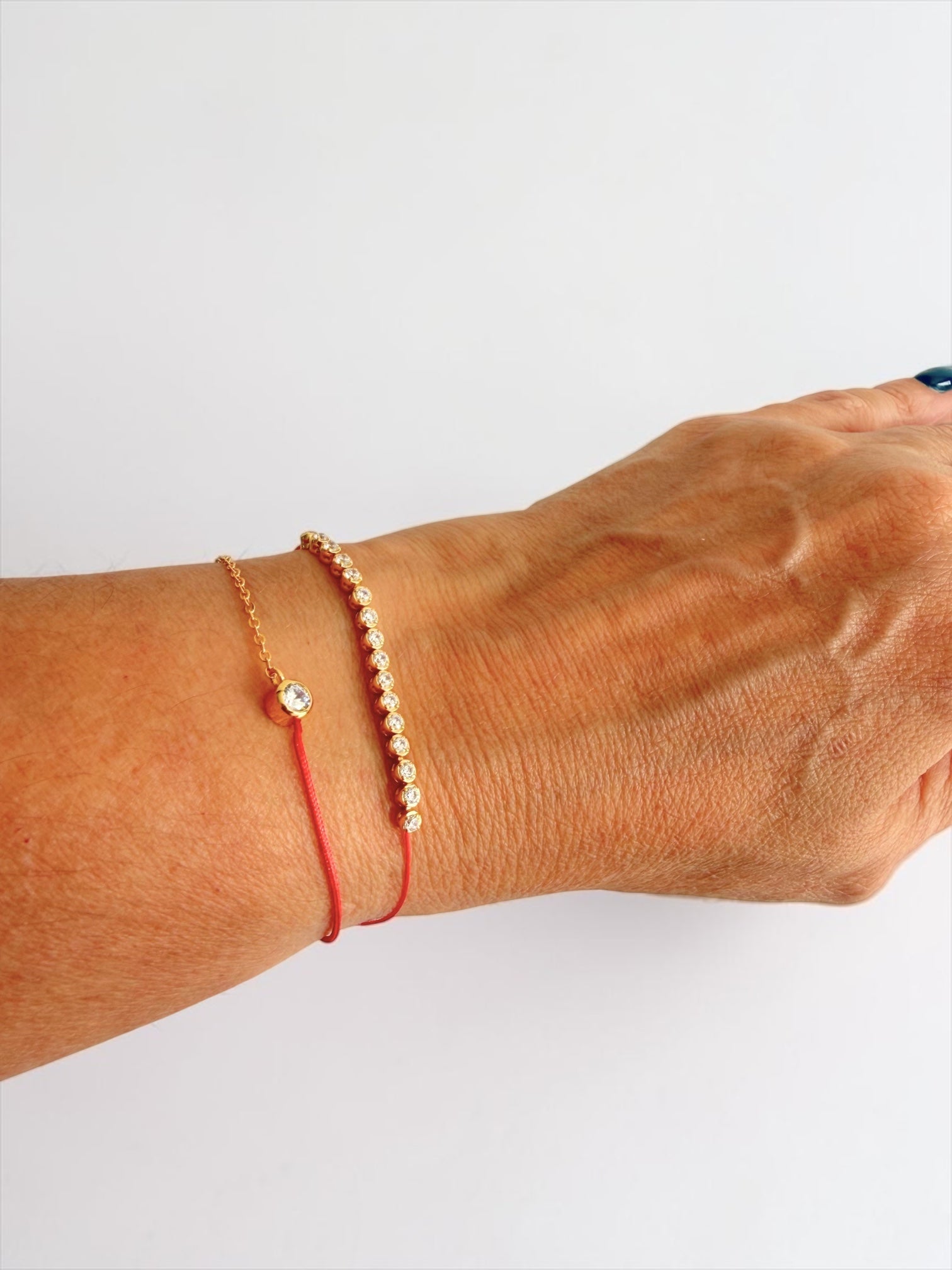 Minimal multi crystals bracelet