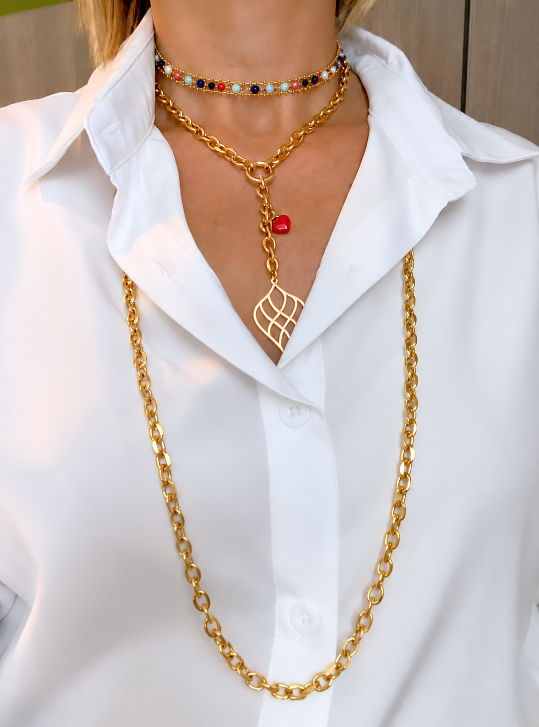Fara chain long necklace