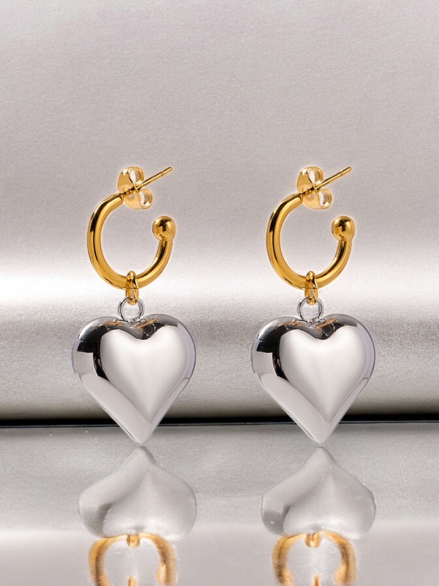 Mariela heart hoop earring