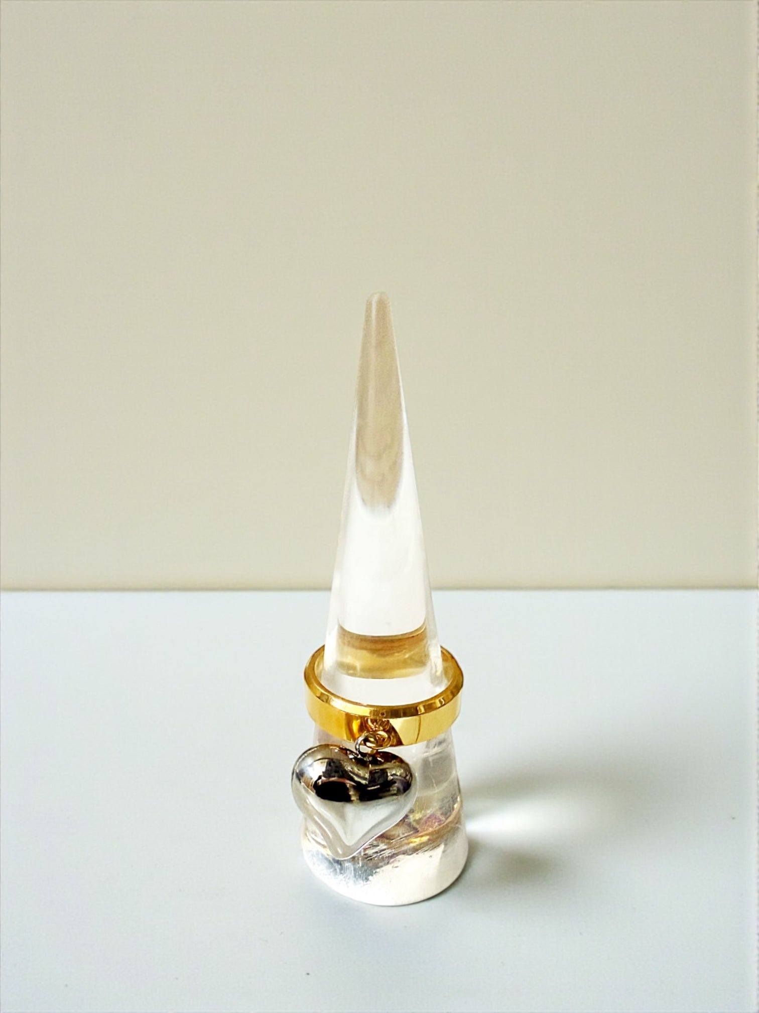 Valentina 2 tones heart ring