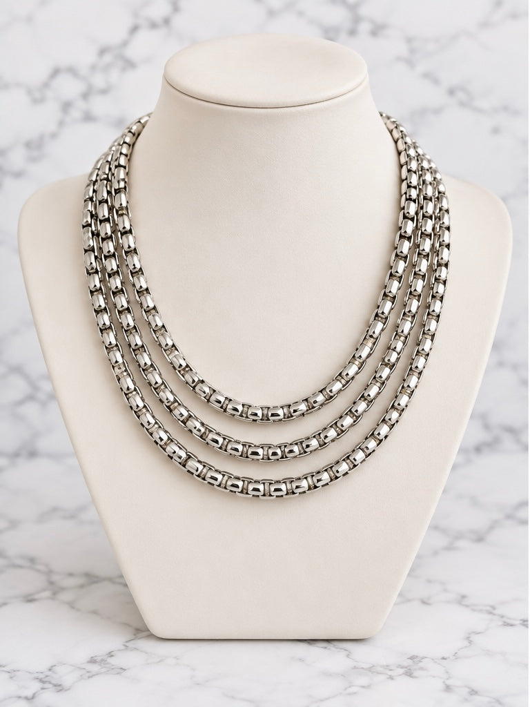 Aliza trio chain necklace