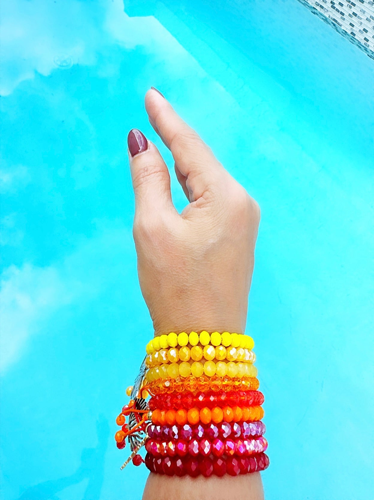 Tropical bracelets set of 3