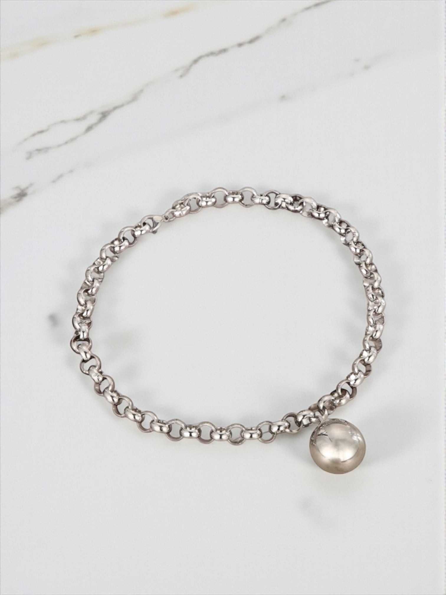 Big ball rolo chain necklace