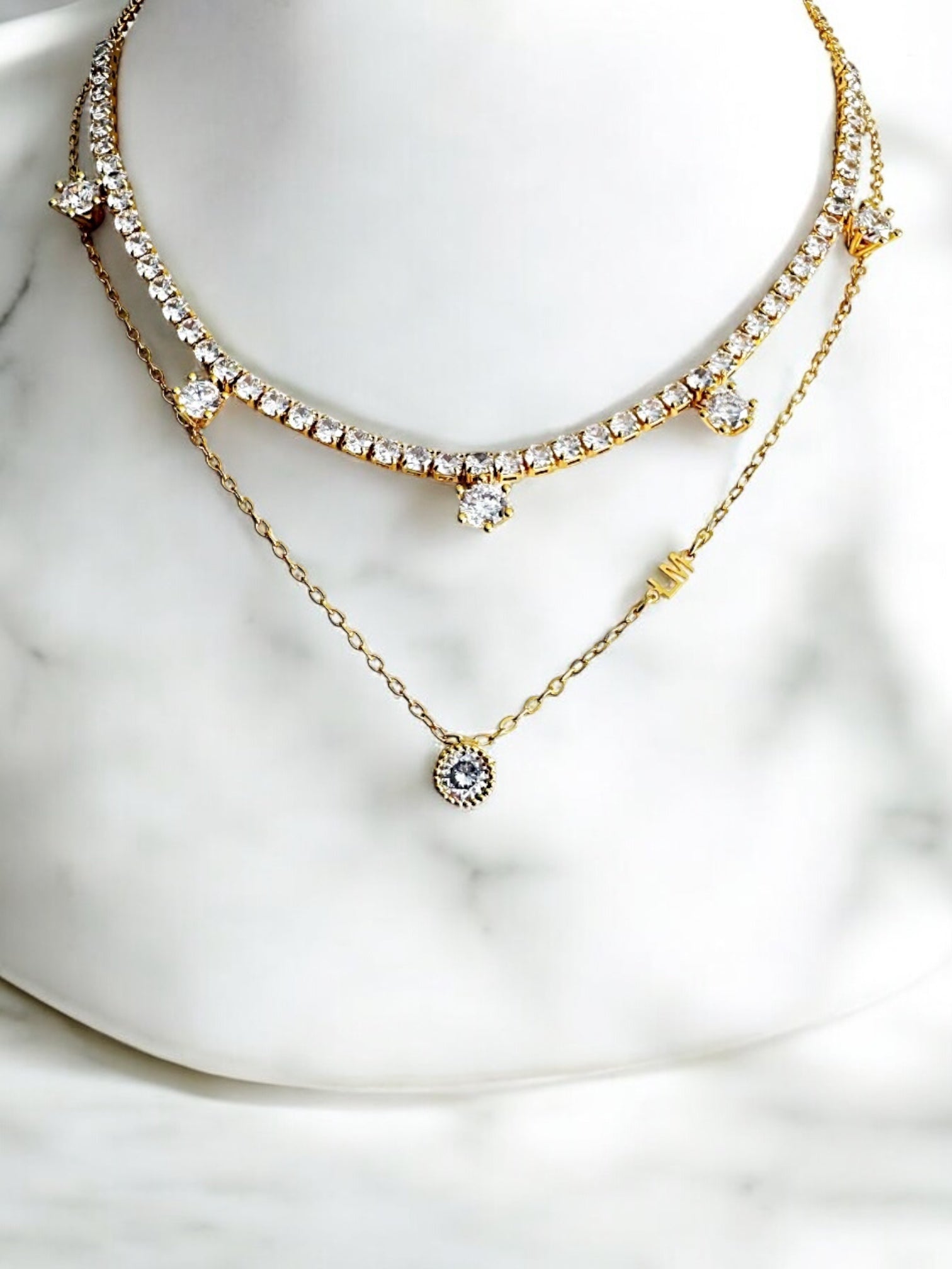 Minimal tenis necklace