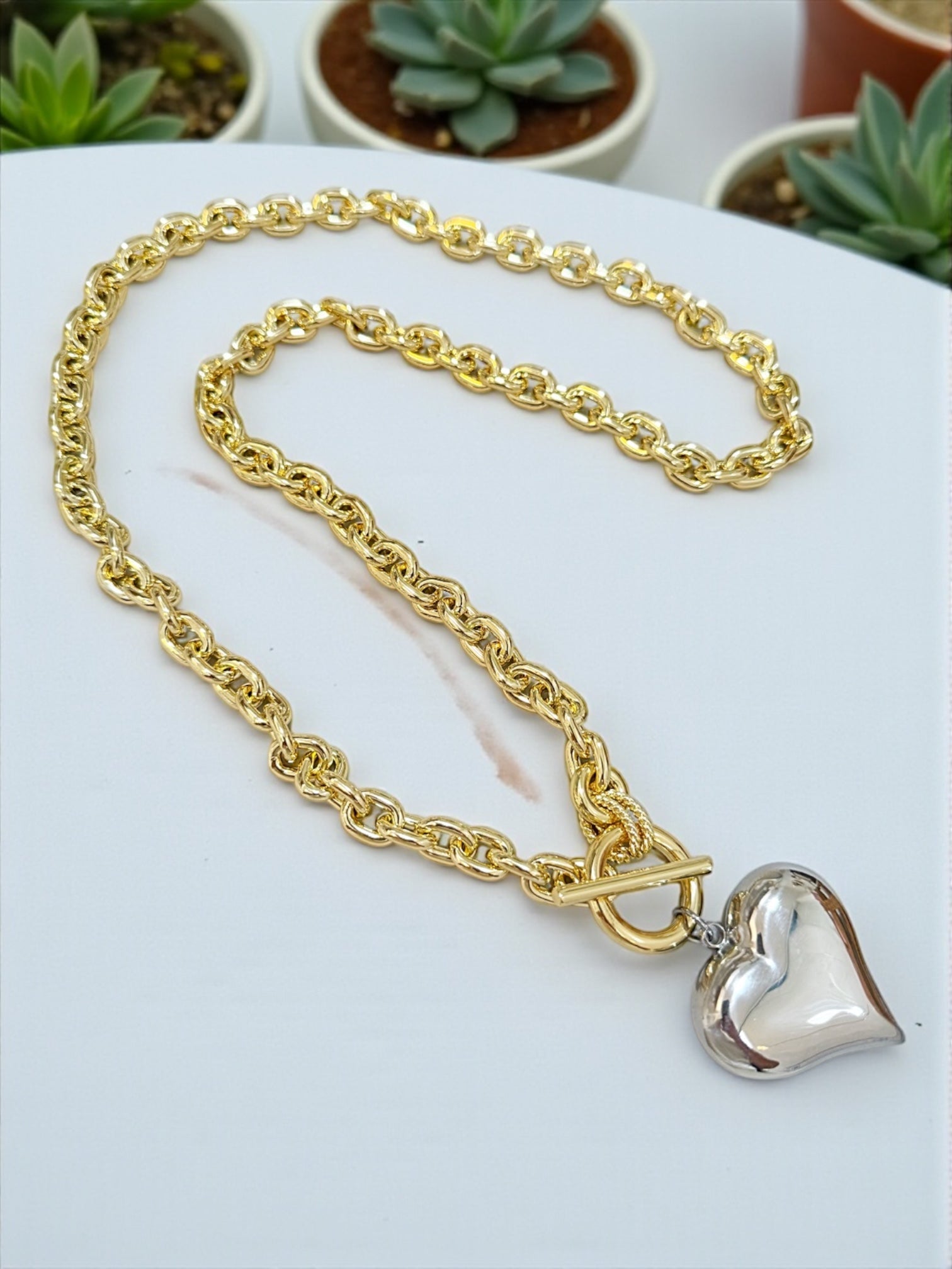 Azalea heart necklace