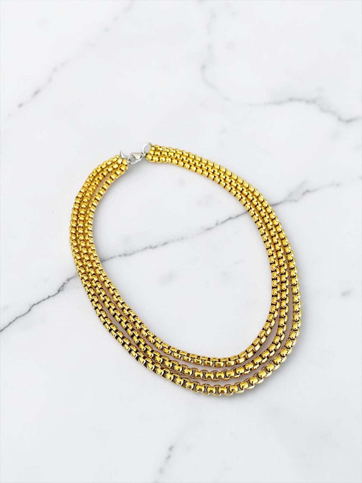 Aliza triple chain necklace