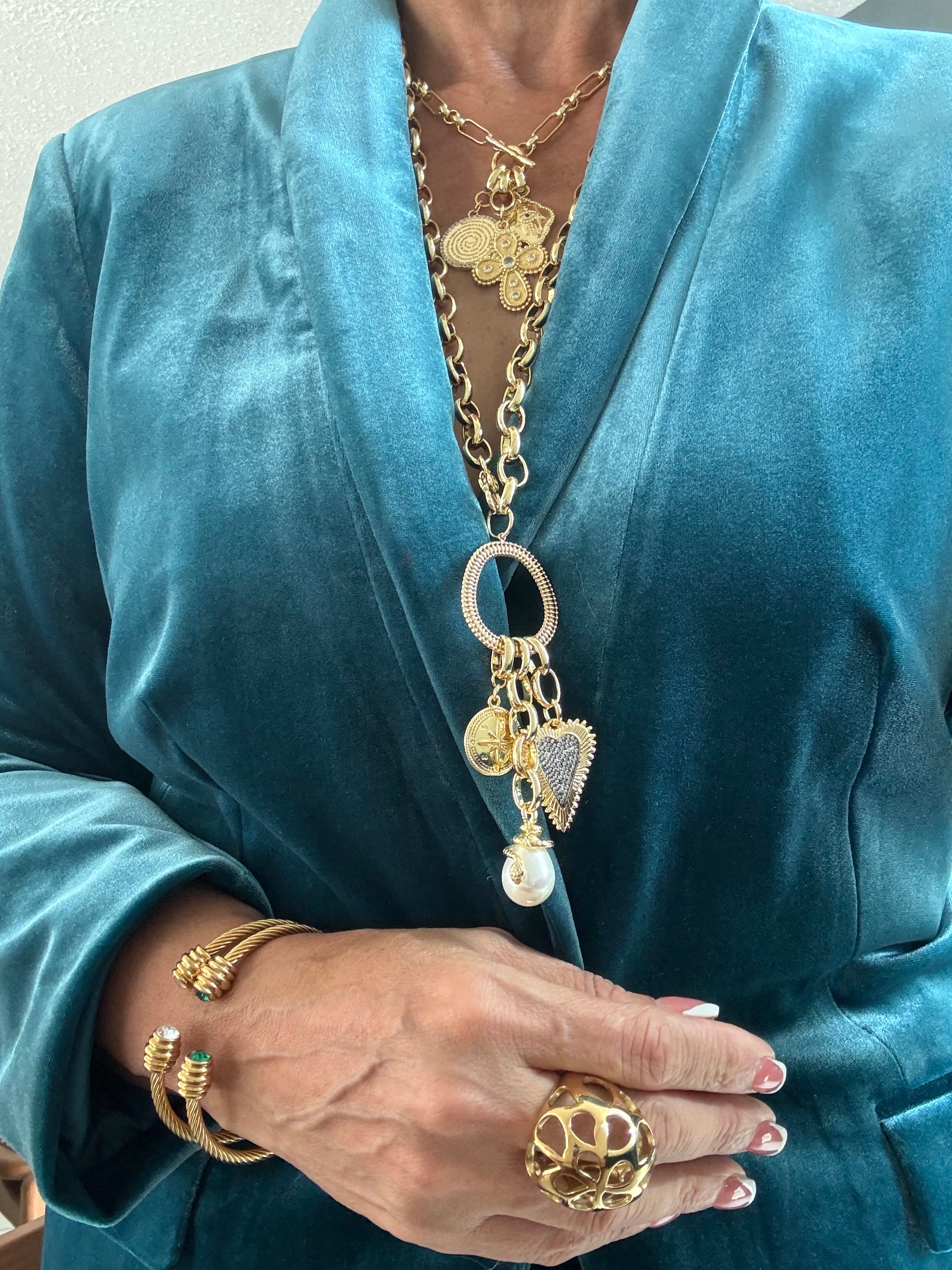 Marcela charms long necklace