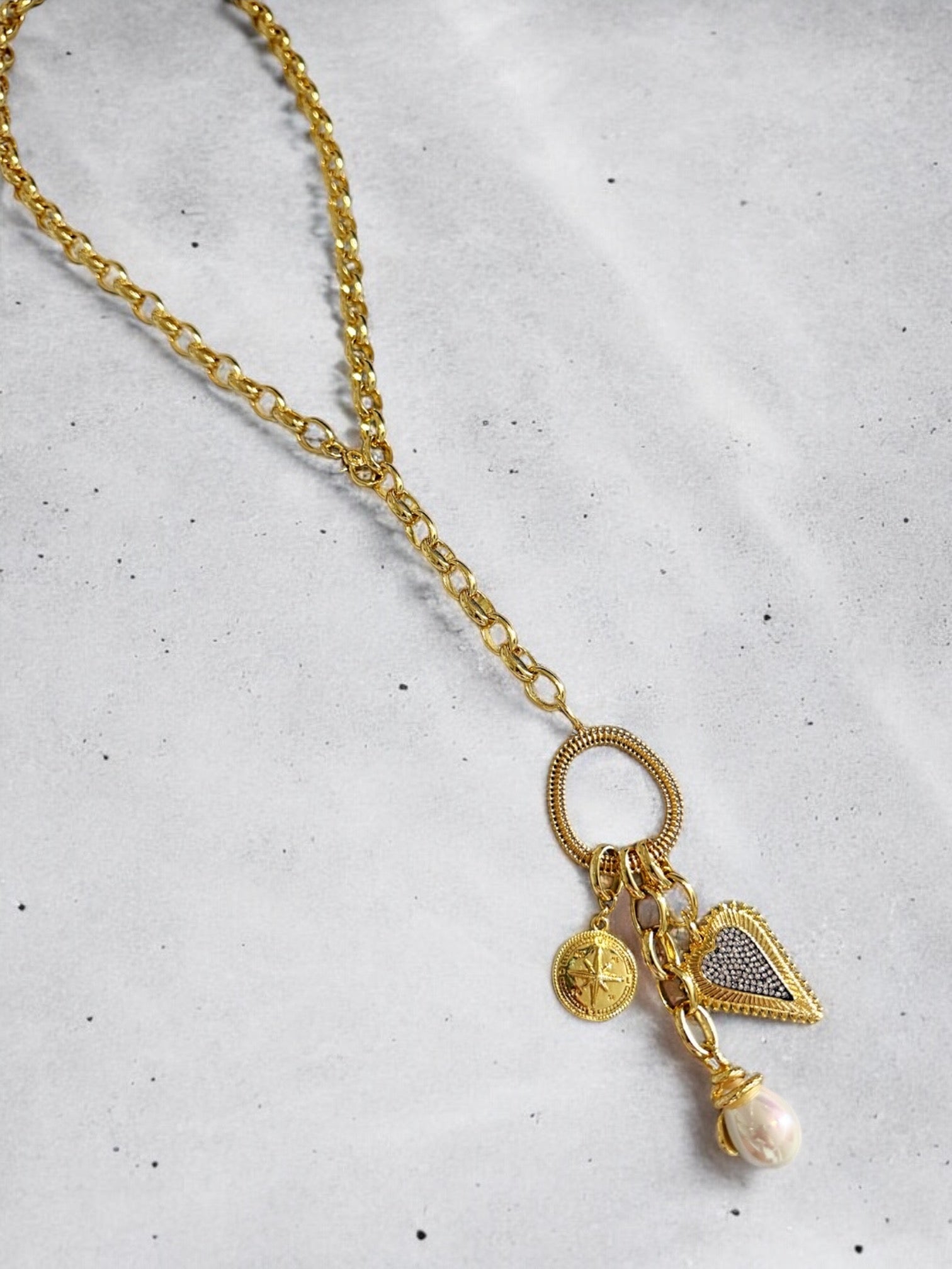 Marcela charms long necklace