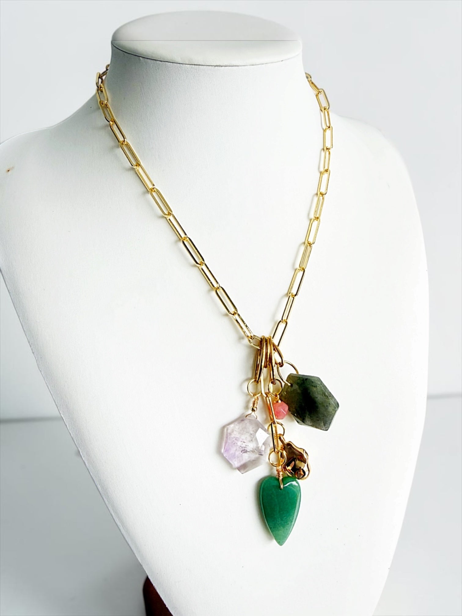 Graciela stone chain necklace