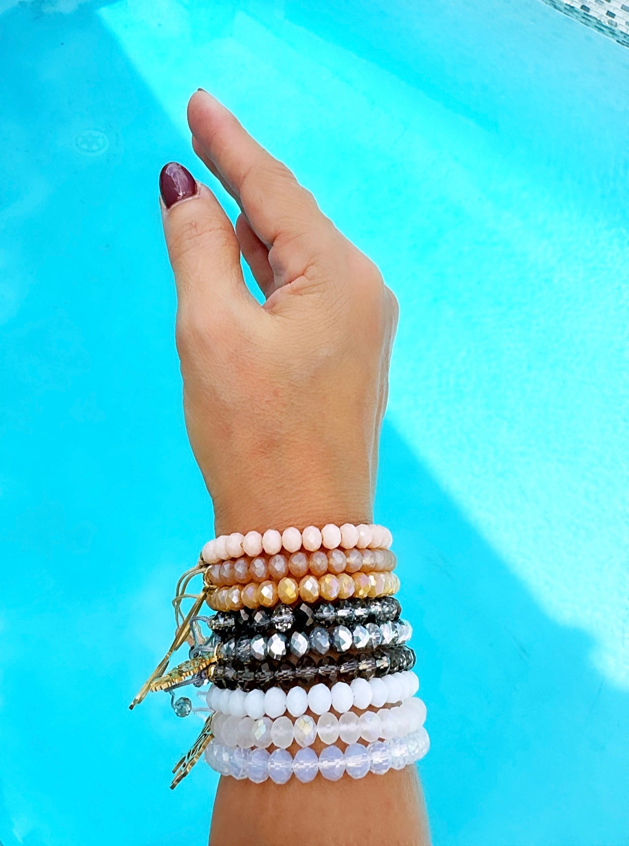 Tropical bracelets set of 3