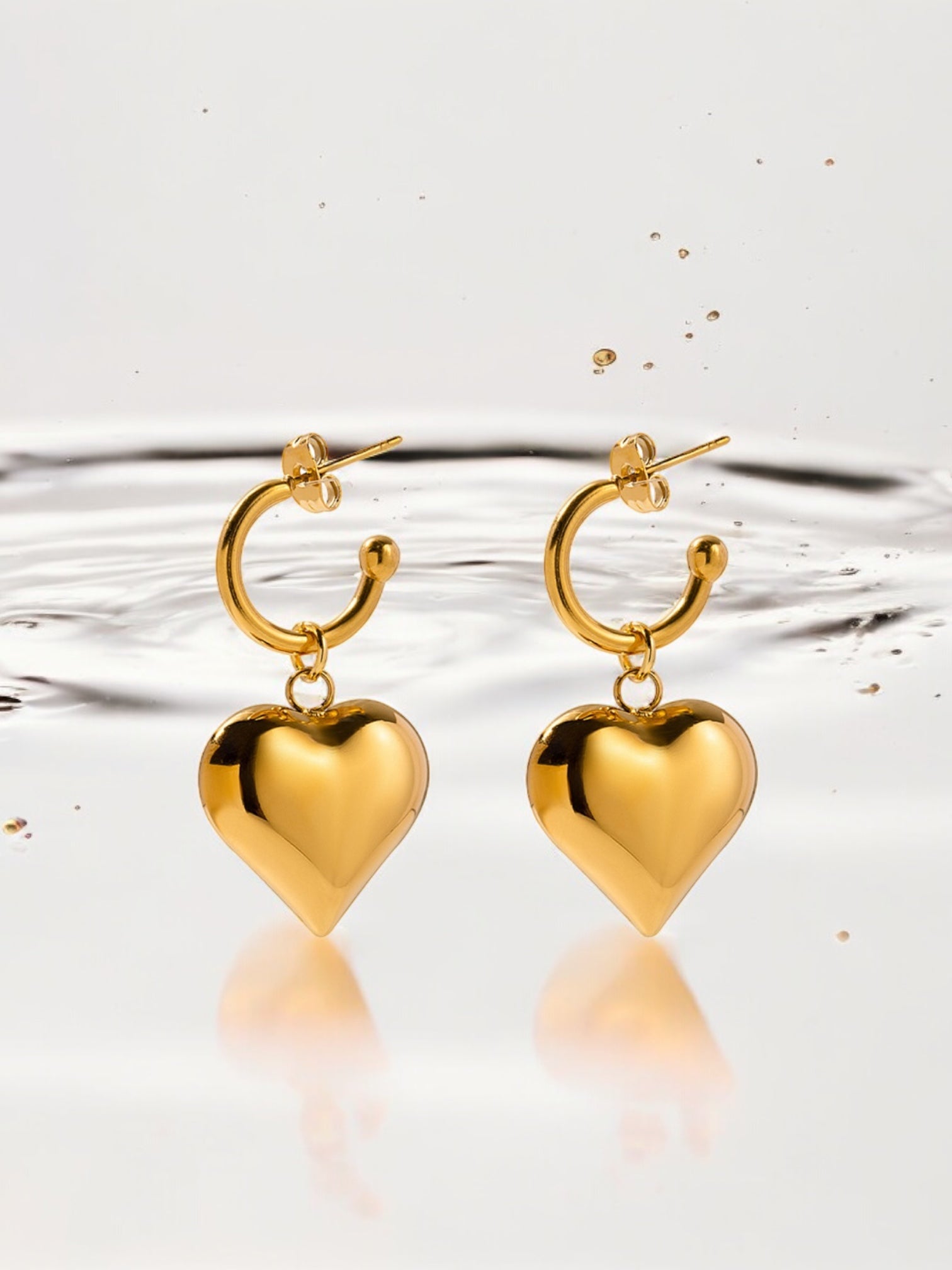 Mariela heart hoop earring