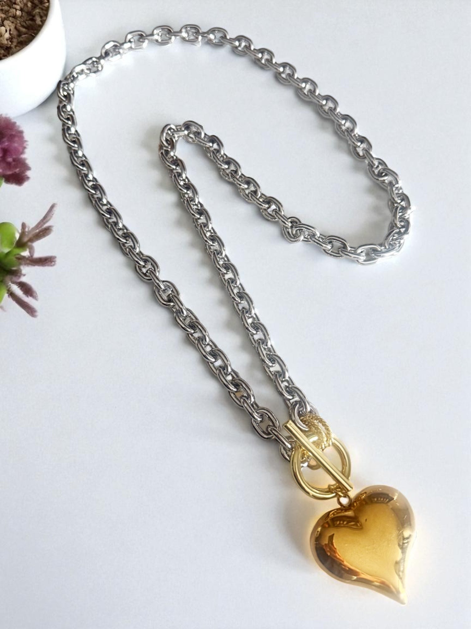 Azalea heart necklace