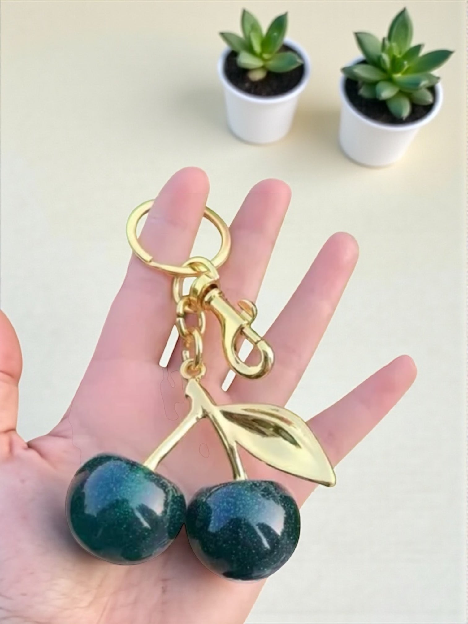 Cherries charm handbag