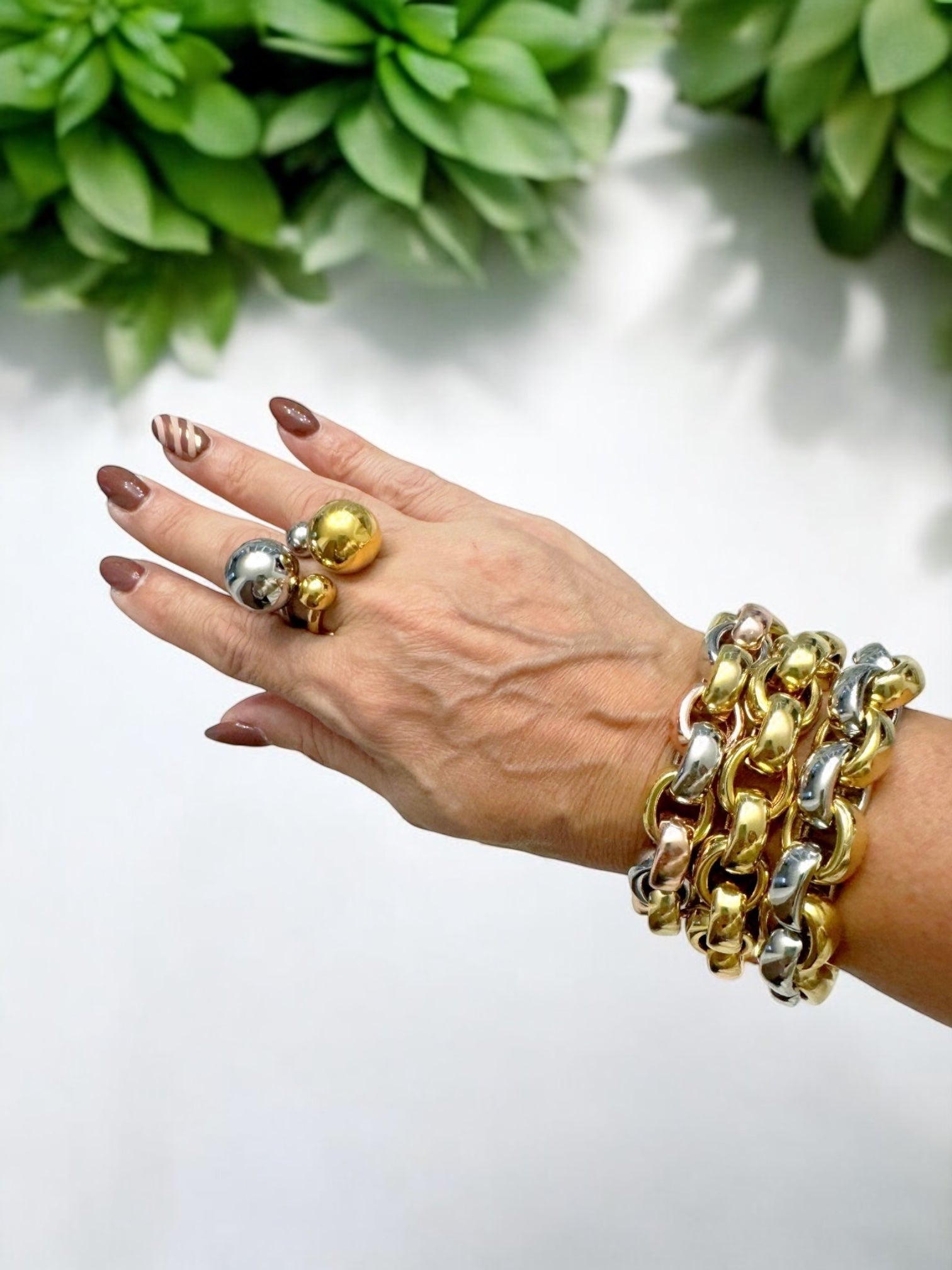 Agade bold two tones bracelet