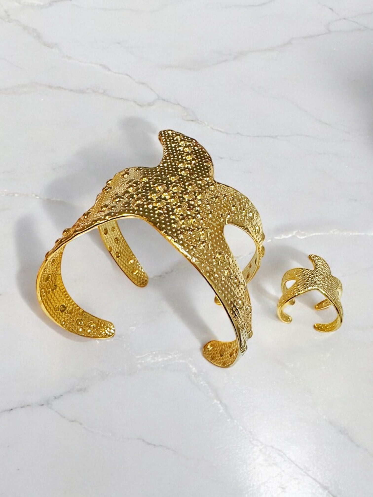 Starfish cuff ring