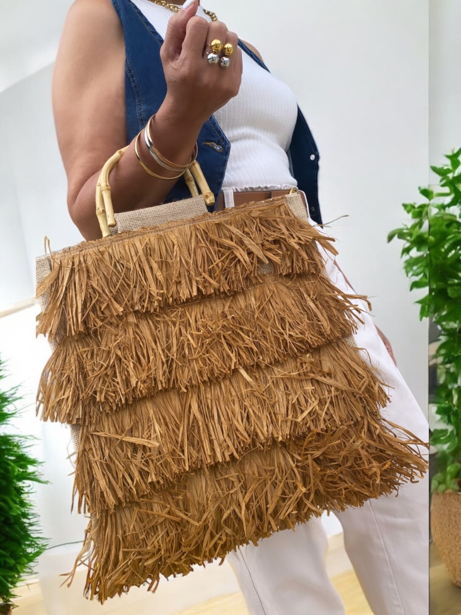 Tulum rafia handbag