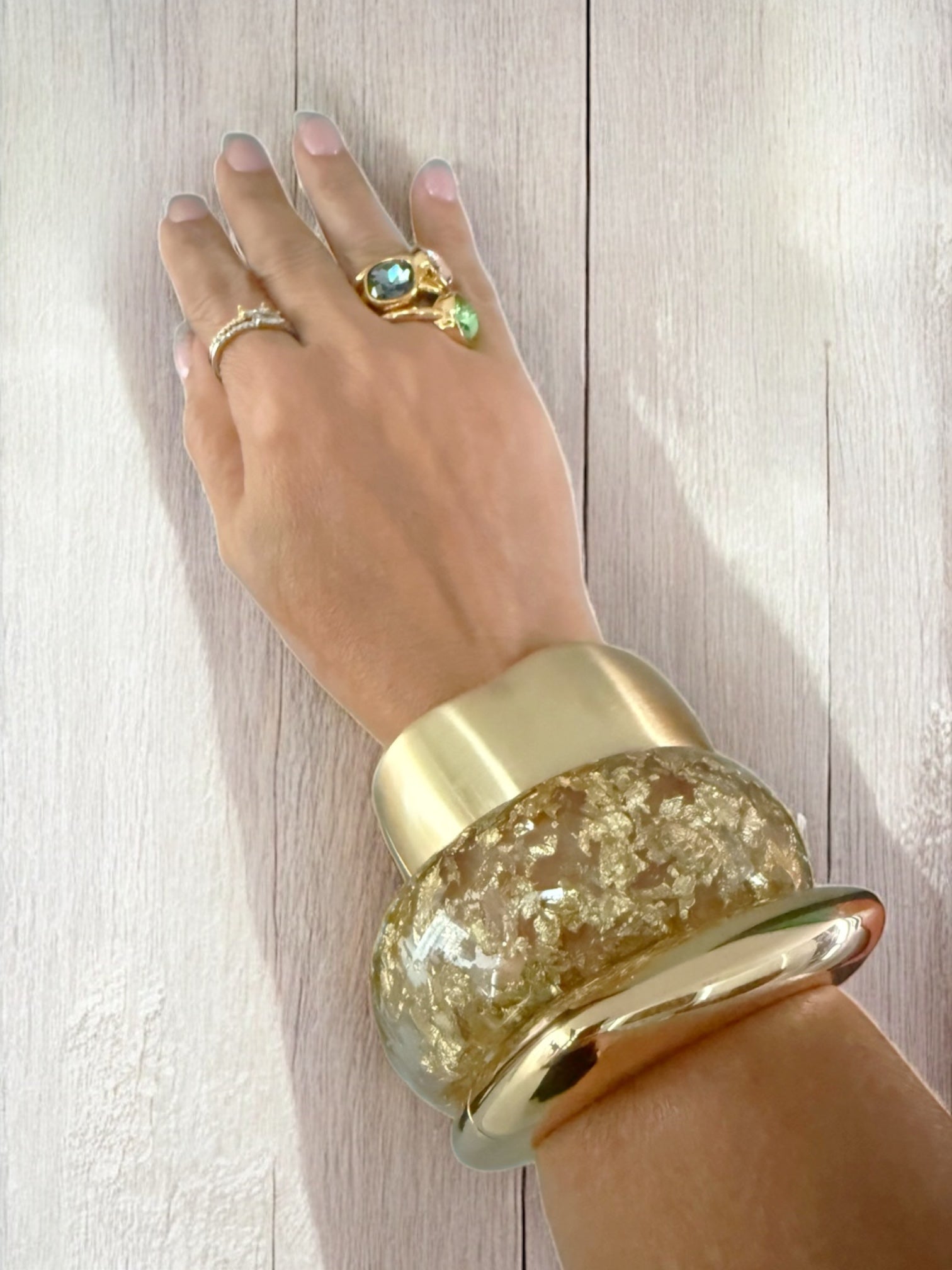 Chic gold bangles