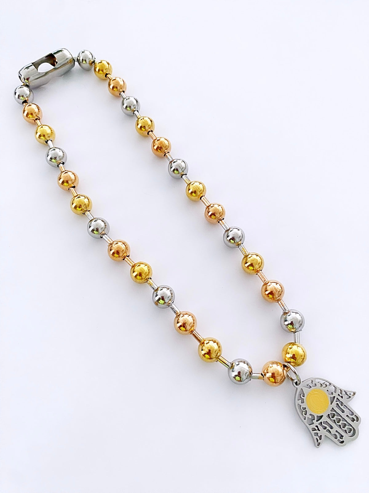 Ball chain hamsa necklace